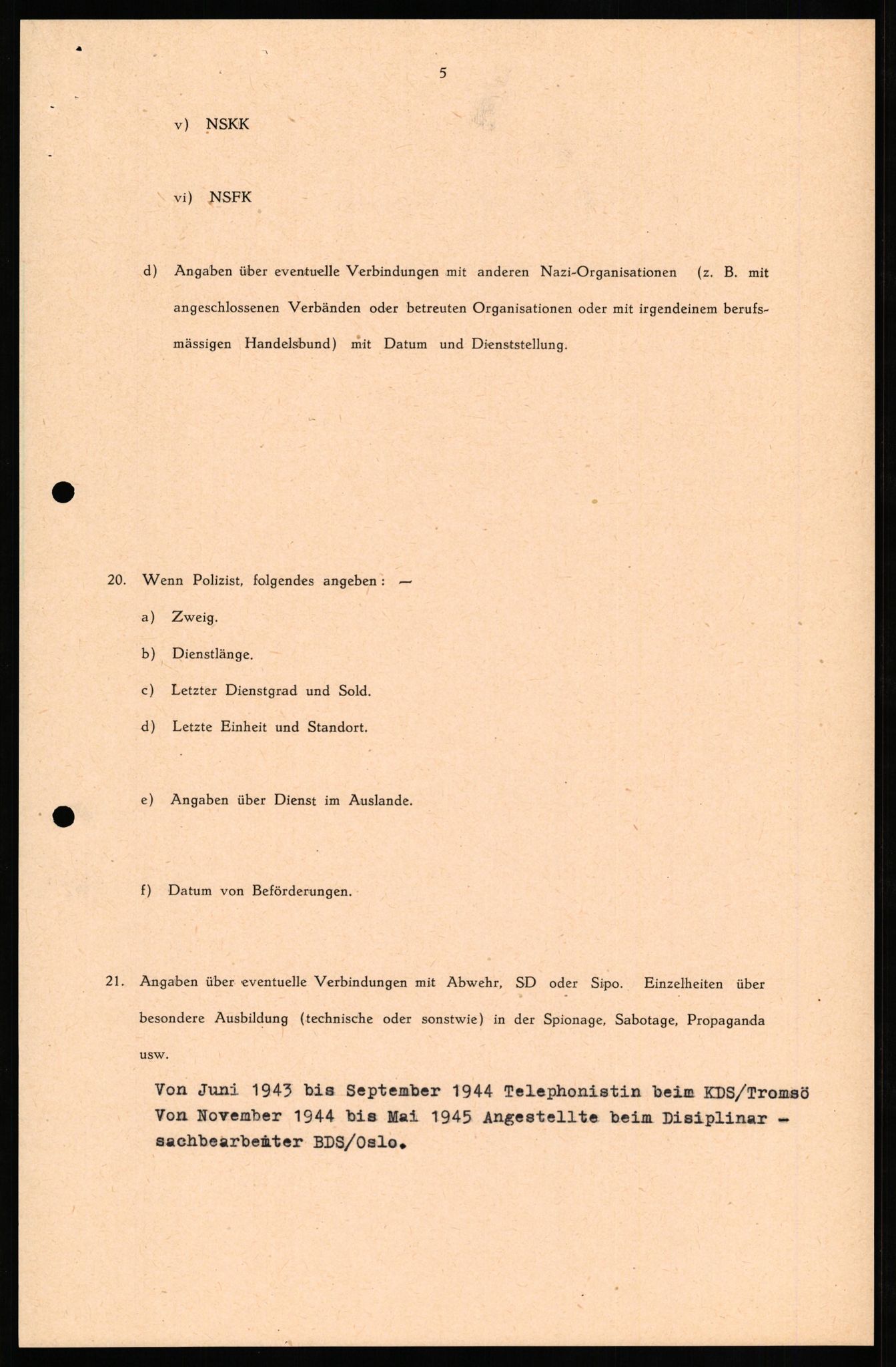 Forsvaret, Forsvarets overkommando II, AV/RA-RAFA-3915/D/Db/L0022: CI Questionaires. Tyske okkupasjonsstyrker i Norge. Tyskere., 1945-1946, p. 519