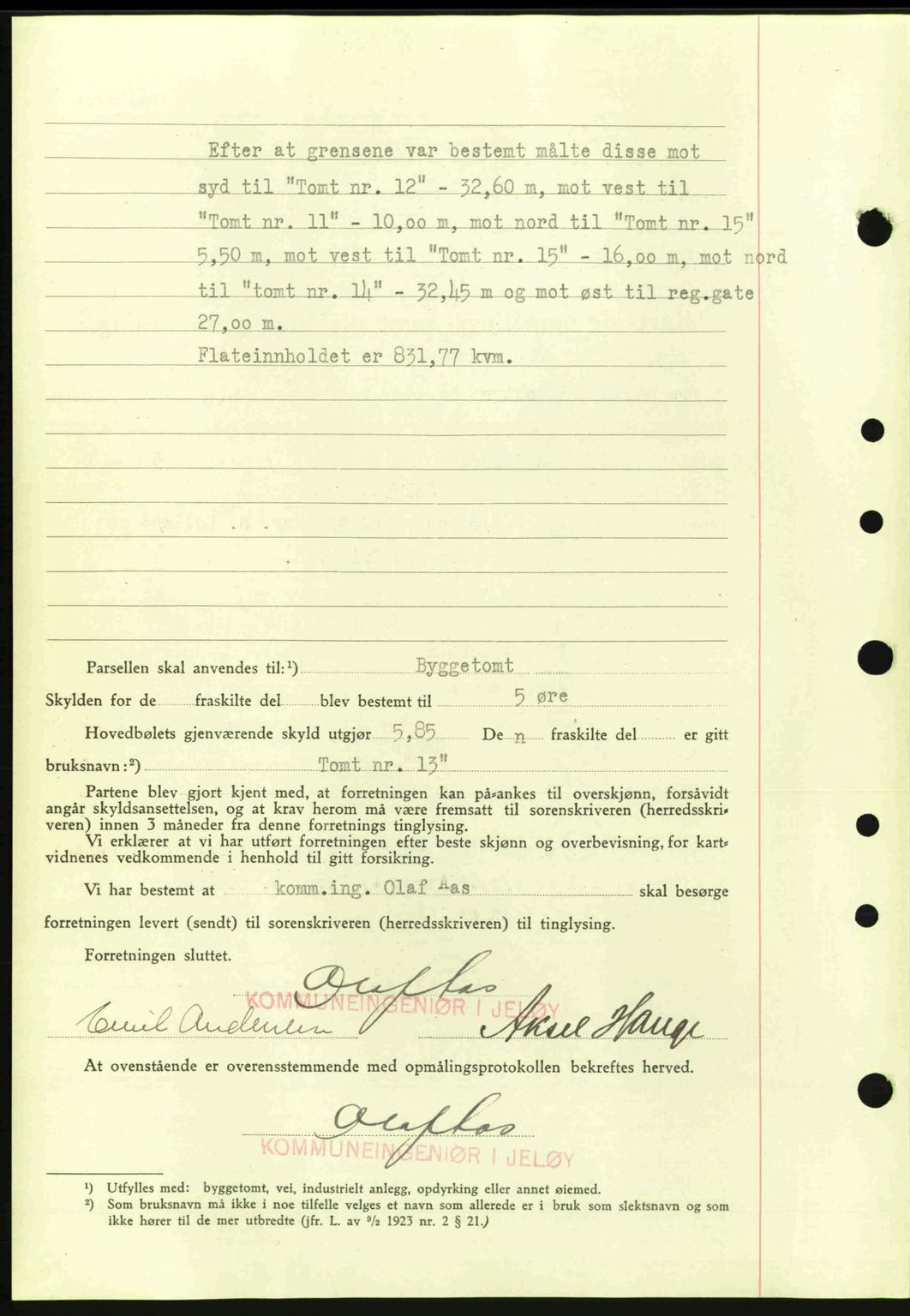 Moss sorenskriveri, AV/SAO-A-10168: Mortgage book no. A9, 1941-1942, Diary no: : 1987/1941