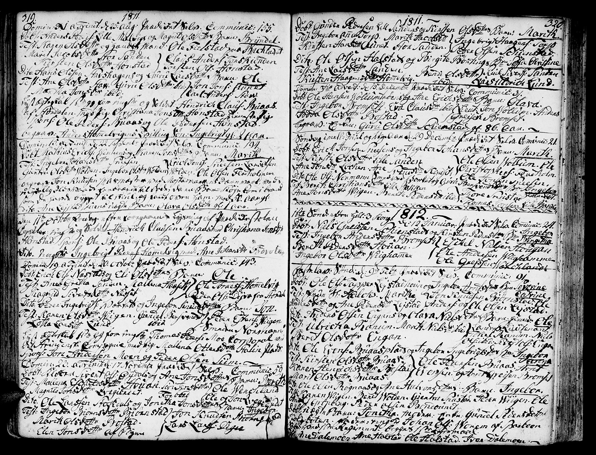 Ministerialprotokoller, klokkerbøker og fødselsregistre - Sør-Trøndelag, SAT/A-1456/606/L0281: Parish register (official) no. 606A02 /2, 1781-1817, p. 319-320