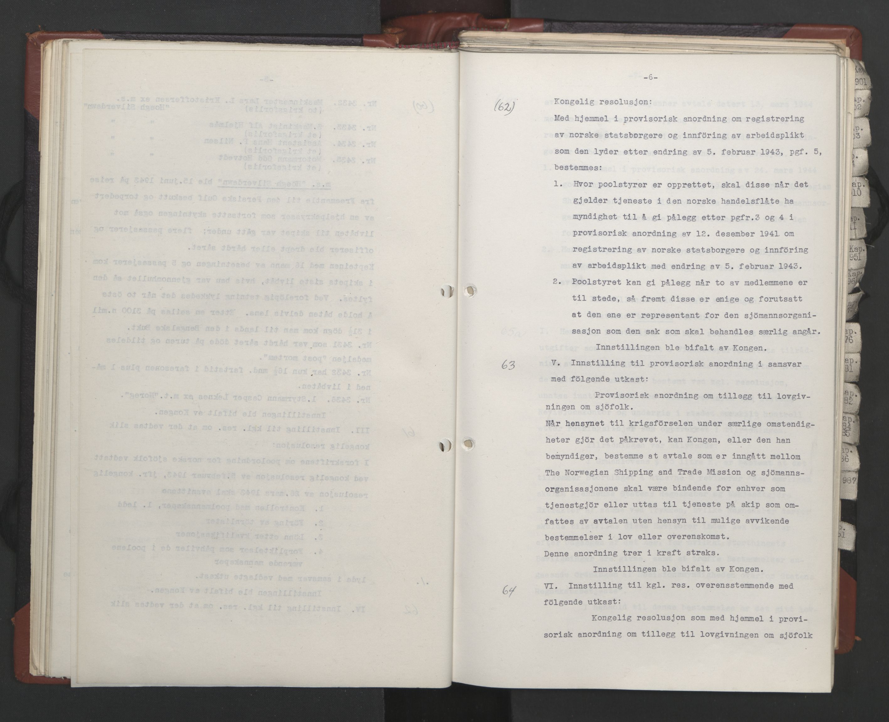 Statsrådssekretariatet, RA/S-1001/A/Ac/L0124: Kgl. res. 14/1-30/6, 1944, p. 51