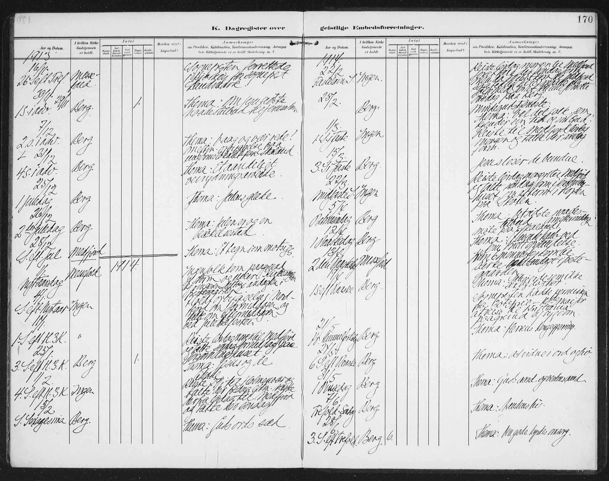 Berg sokneprestkontor, SATØ/S-1318/G/Ga/Gaa/L0007kirke: Parish register (official) no. 7, 1906-1915, p. 170