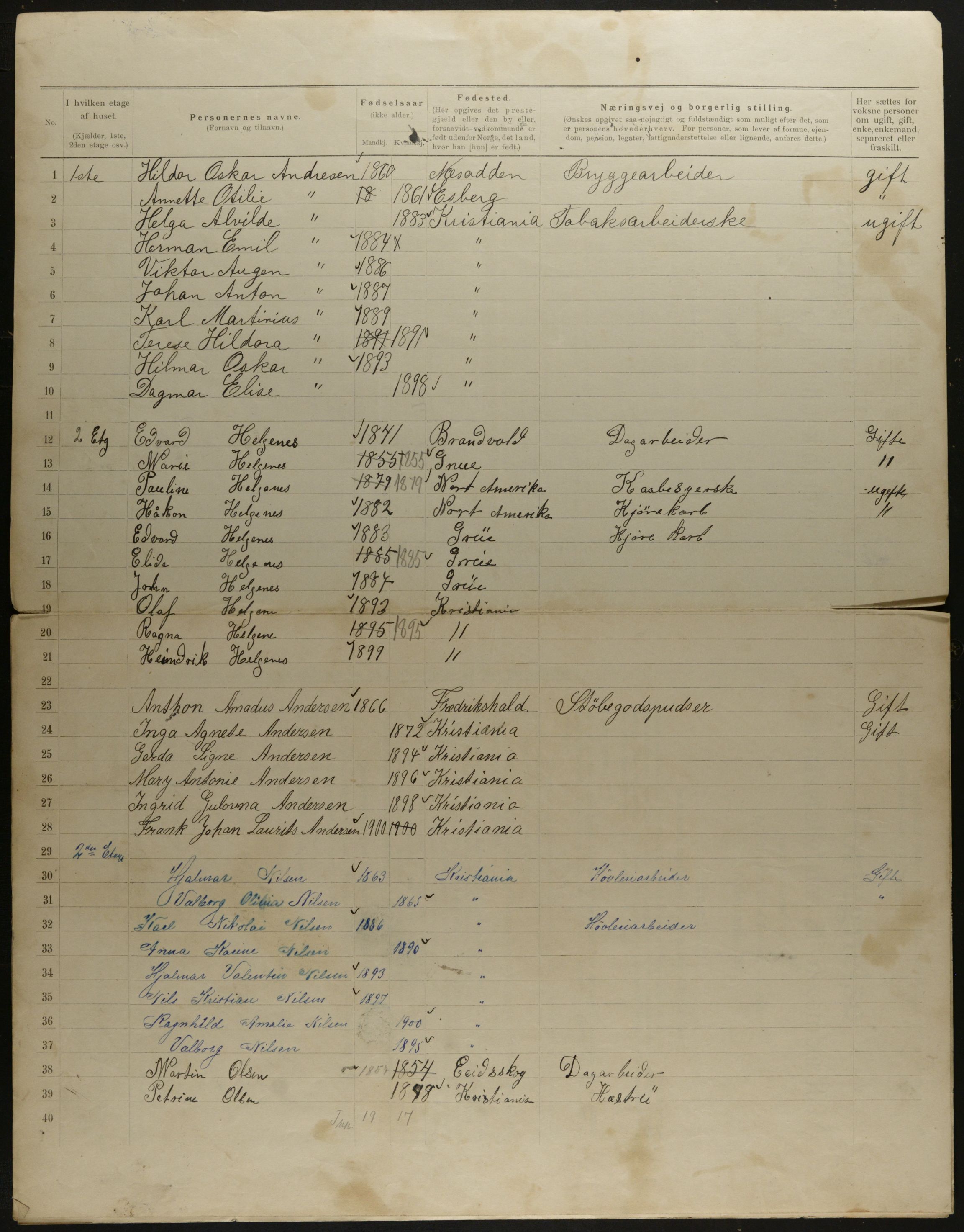 OBA, Municipal Census 1901 for Kristiania, 1901, p. 10579