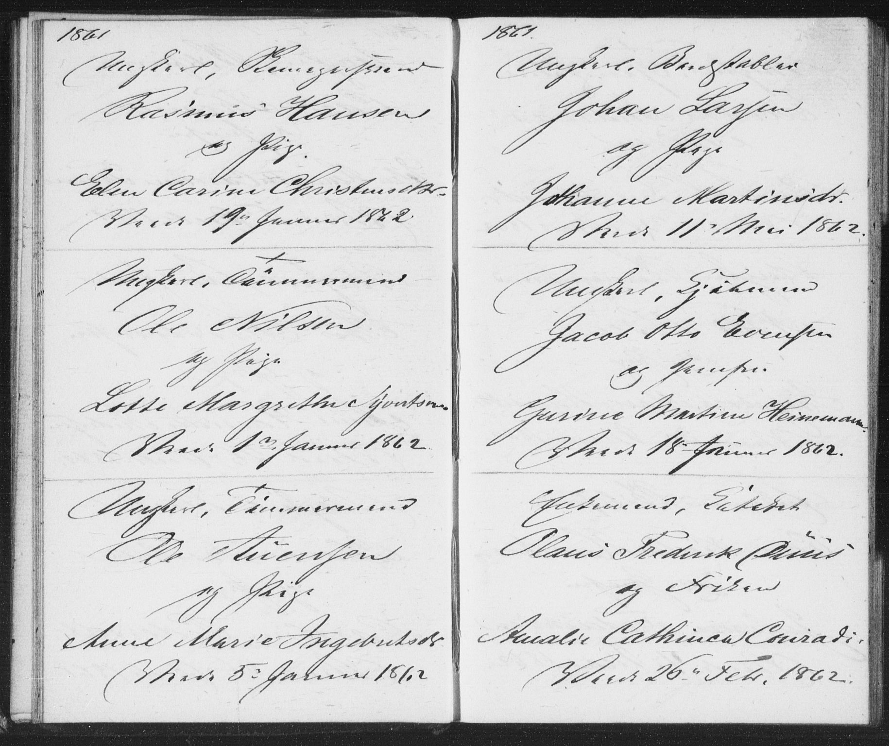 Bragernes kirkebøker, AV/SAKO-A-6/H/Ha/L0004: Banns register no. 4, 1860-1866