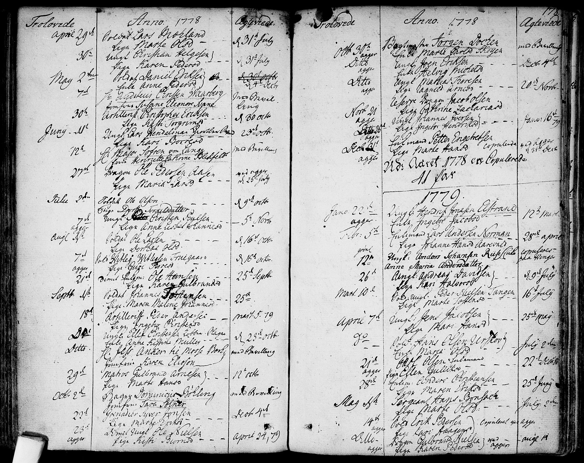 Garnisonsmenigheten Kirkebøker, SAO/A-10846/F/Fa/L0003: Parish register (official) no. 3, 1777-1809, p. 178