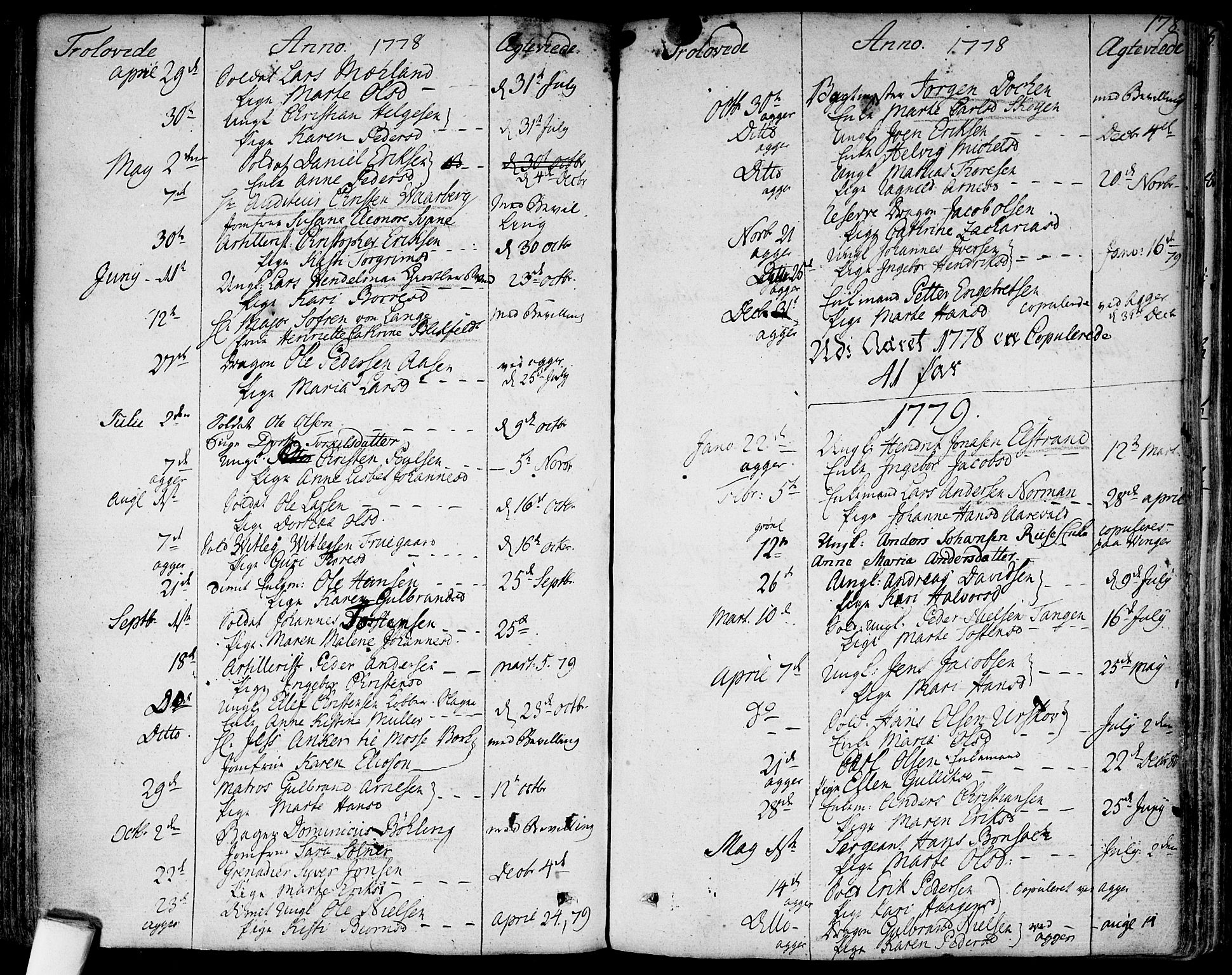 Garnisonsmenigheten Kirkebøker, AV/SAO-A-10846/F/Fa/L0003: Parish register (official) no. 3, 1777-1809, p. 178