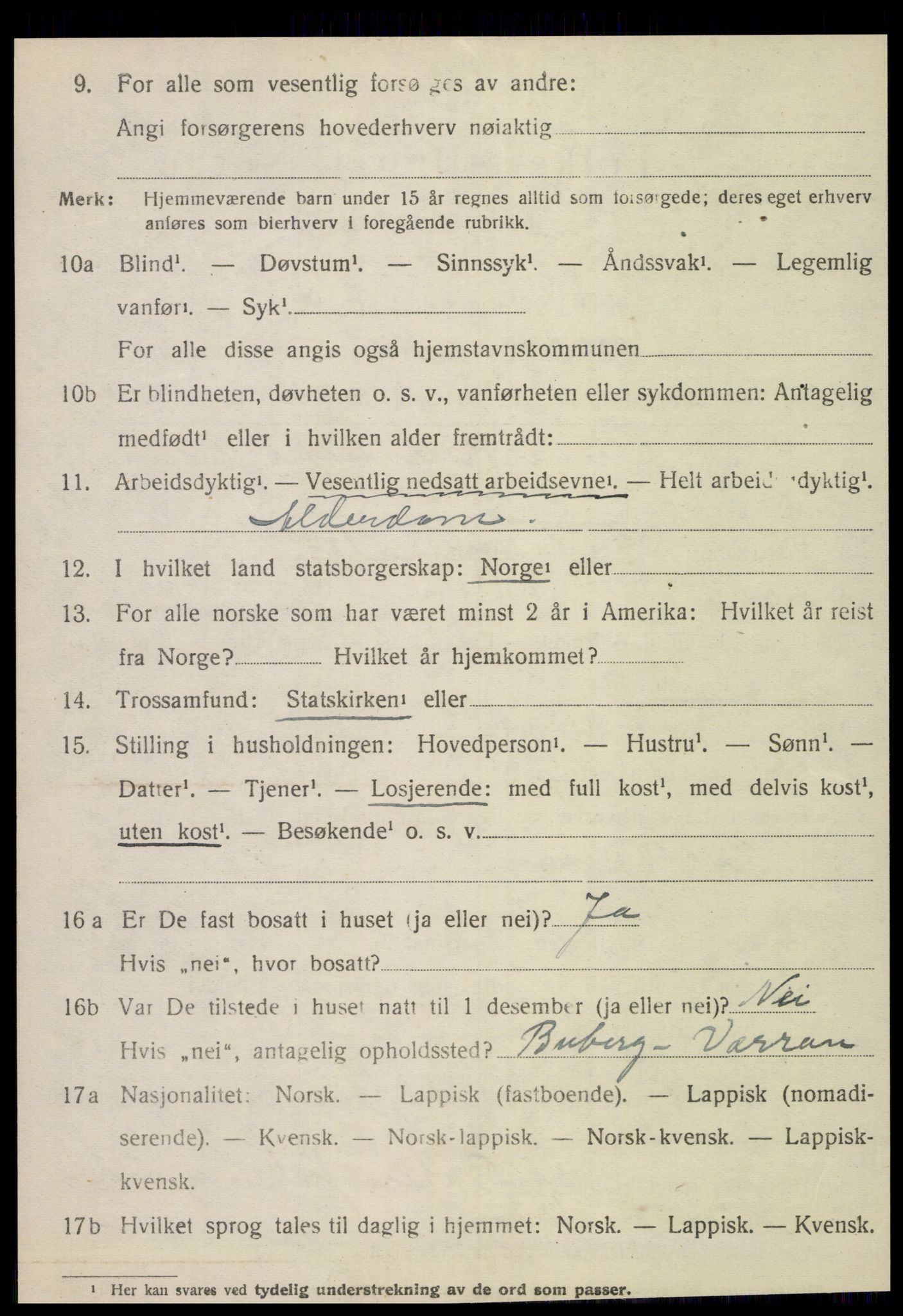 SAT, 1920 census for Verran, 1920, p. 1519