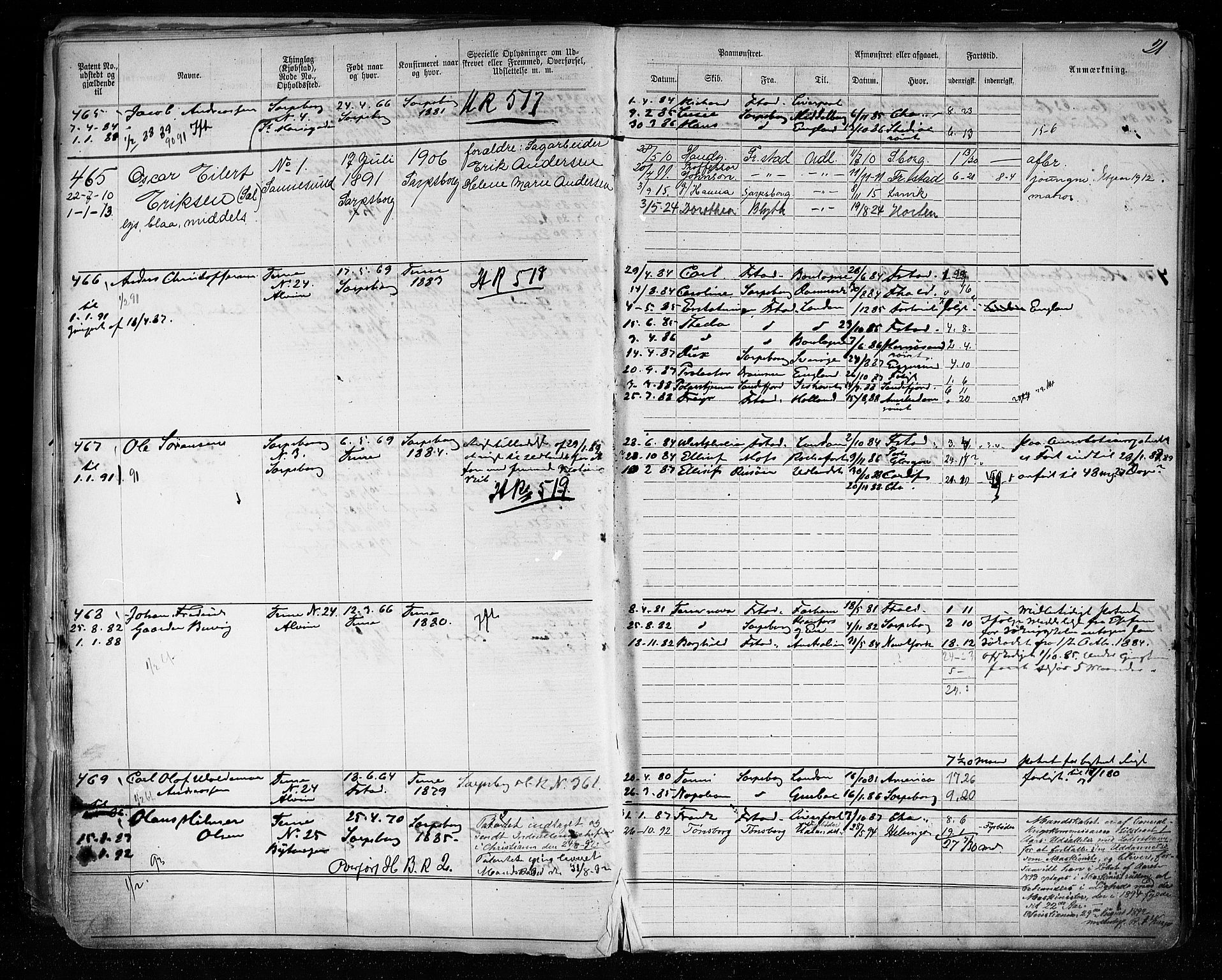 Sarpsborg mønstringskontor, AV/SAO-A-10569c/F/Fc/Fca/L0005: Annotasjonsrulle, 1881-1913, p. 24