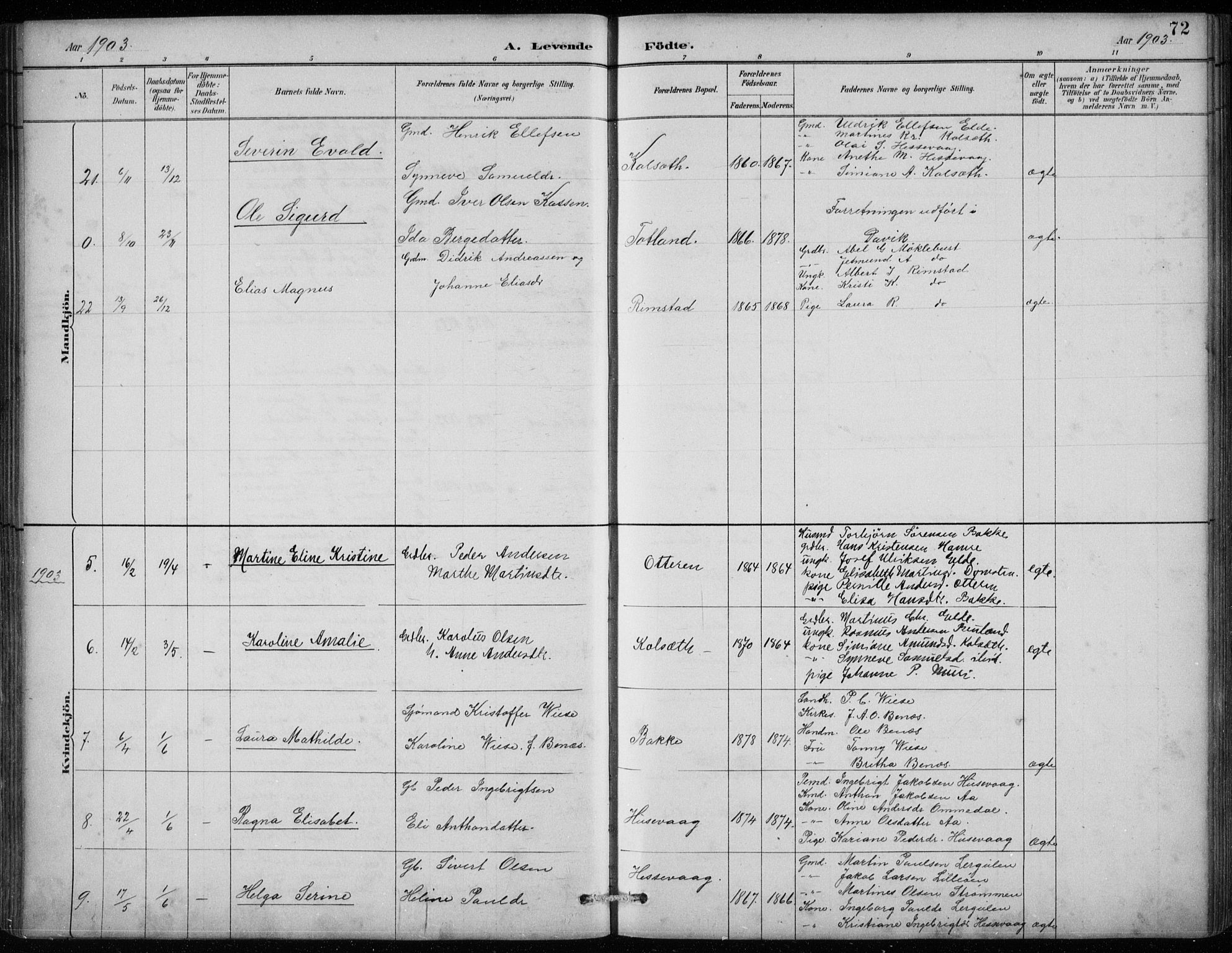 Davik sokneprestembete, AV/SAB-A-79701/H/Hab/Habc/L0002: Parish register (copy) no. C 2, 1889-1906, p. 72