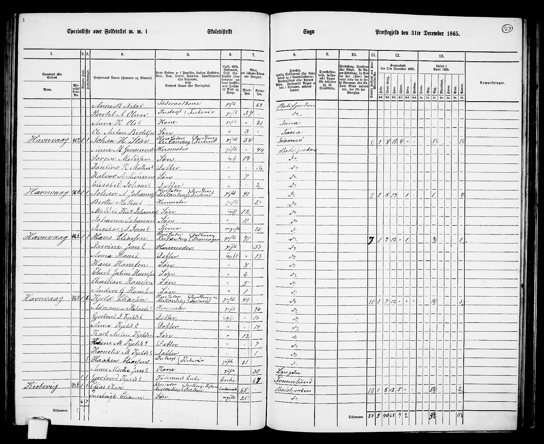 RA, 1865 census for Balsfjord, 1865, p. 101