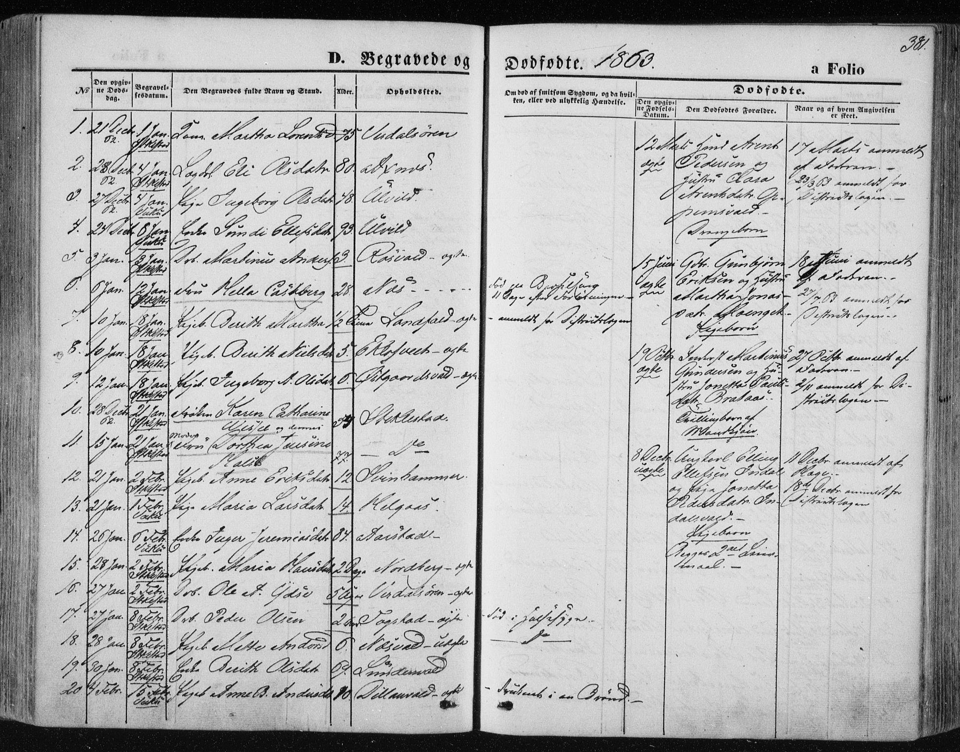 Ministerialprotokoller, klokkerbøker og fødselsregistre - Nord-Trøndelag, SAT/A-1458/723/L0241: Parish register (official) no. 723A10, 1860-1869, p. 381