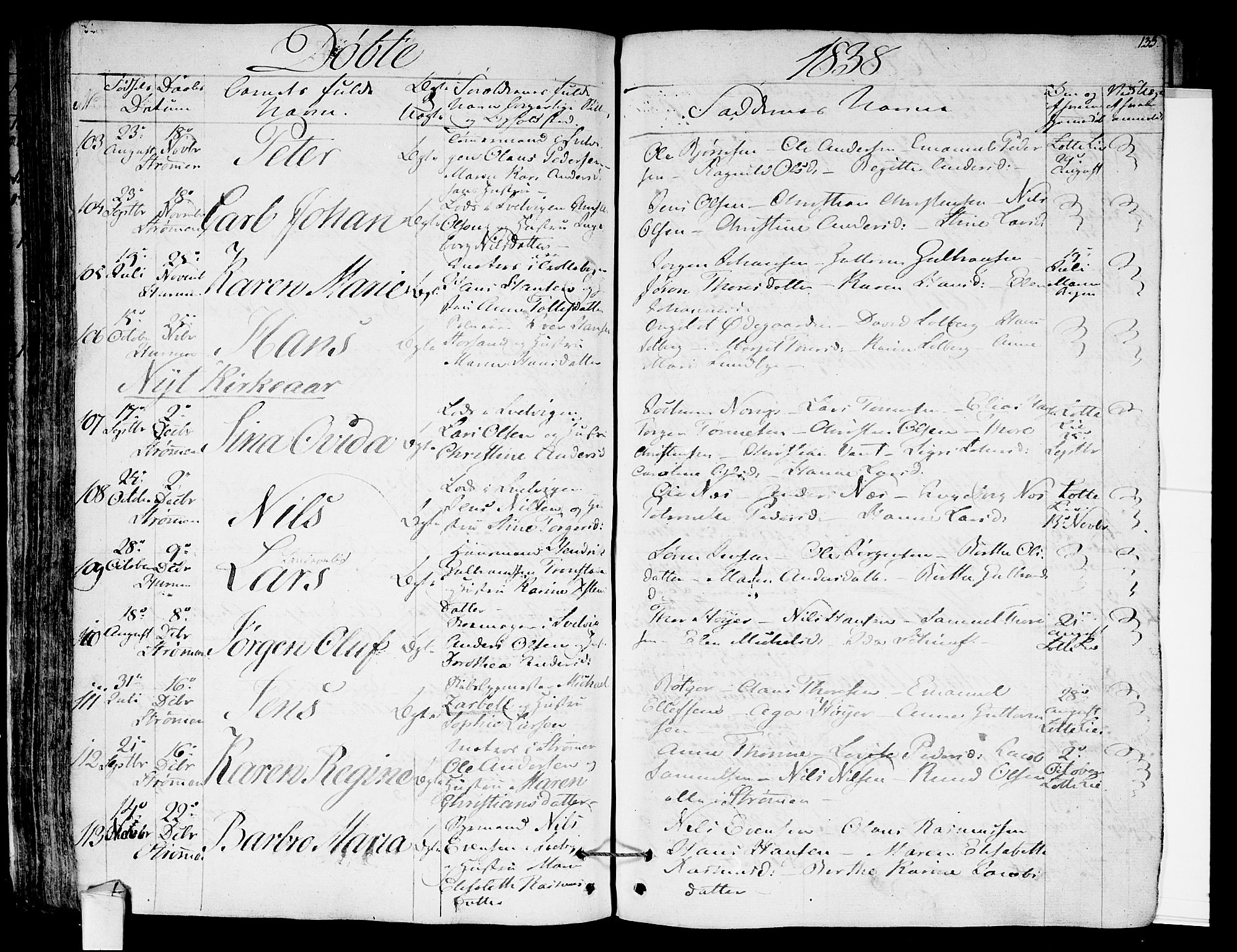 Hurum kirkebøker, SAKO/A-229/F/Fa/L0010: Parish register (official) no. 10, 1827-1846, p. 133