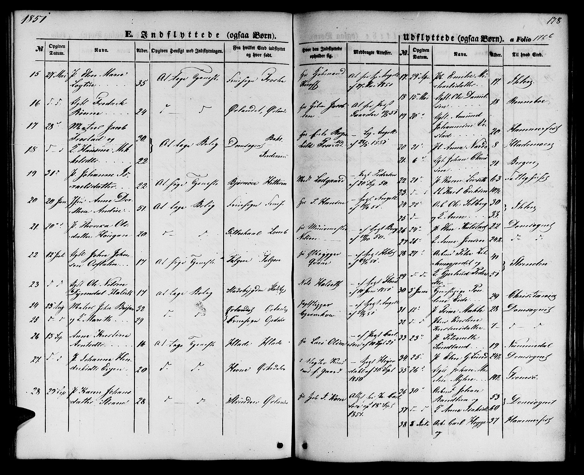 Ministerialprotokoller, klokkerbøker og fødselsregistre - Sør-Trøndelag, SAT/A-1456/604/L0184: Parish register (official) no. 604A05, 1851-1860, p. 178