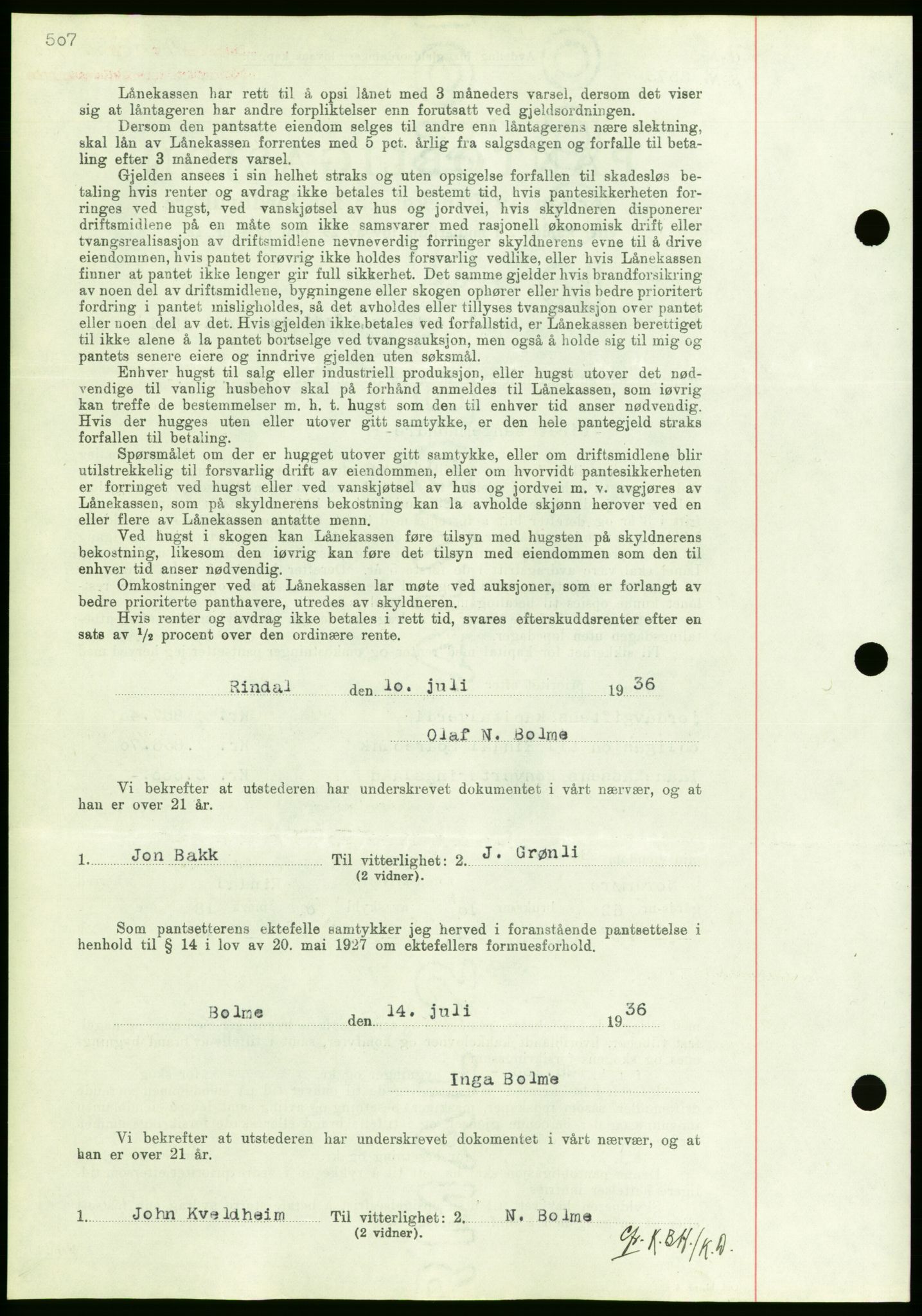 Nordmøre sorenskriveri, AV/SAT-A-4132/1/2/2Ca/L0090: Mortgage book no. B80, 1936-1937, Diary no: : 2702/1936