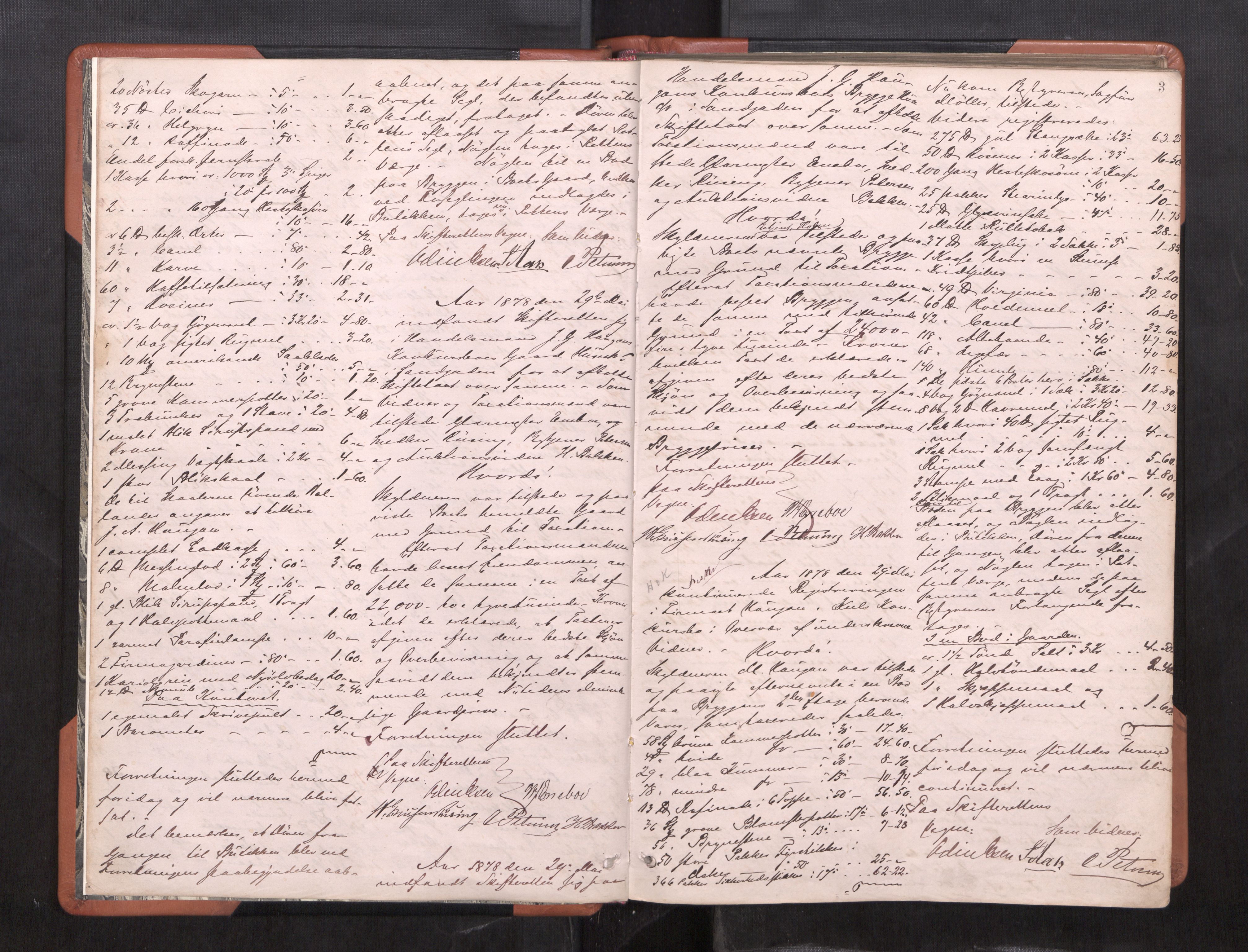 Trondheim byfogd, AV/SAT-A-0003/1/3/3C/L0009: Skifteregistreringsprotokoll (u/ register), 1878-1885, p. 3