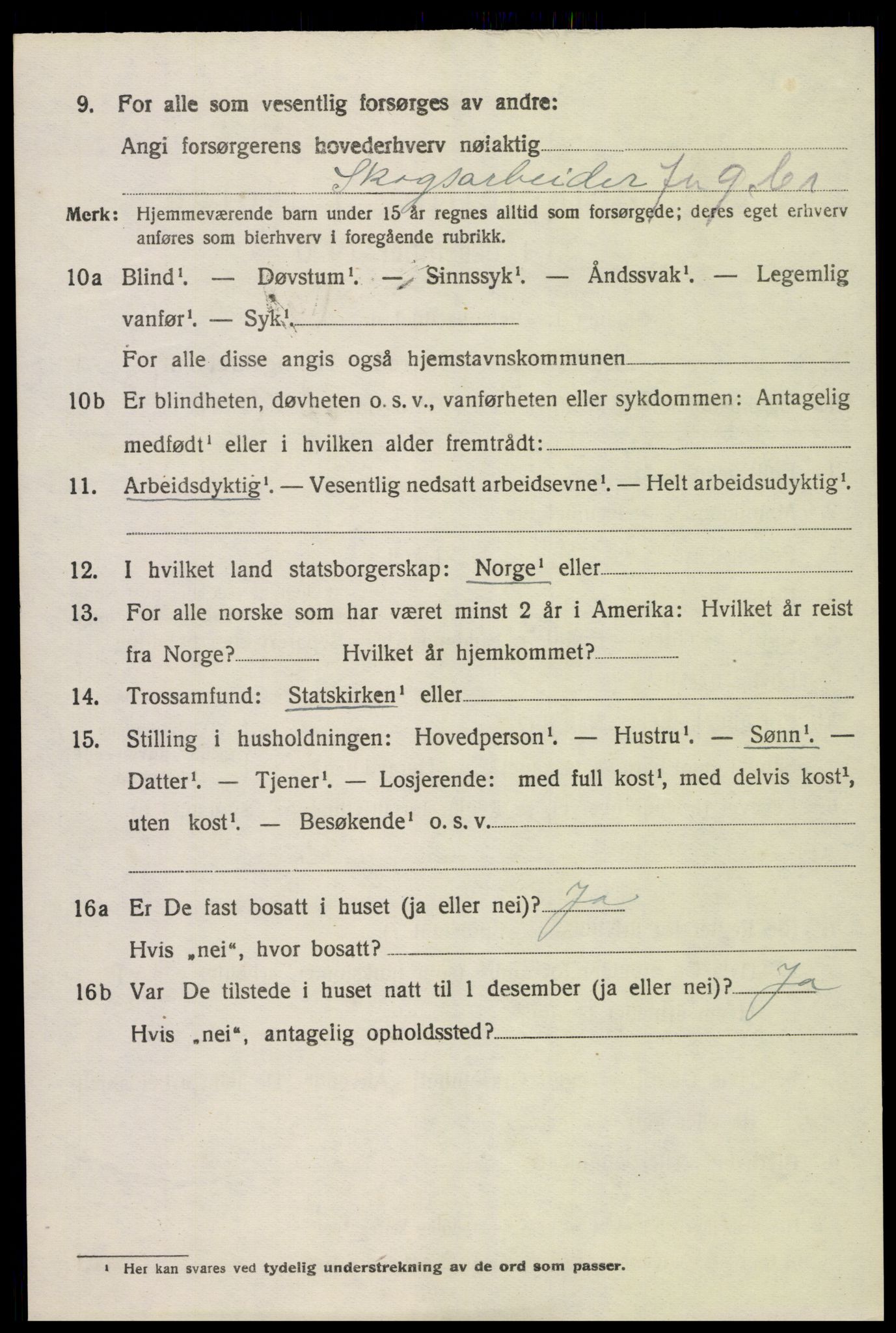 SAK, 1920 census for Froland, 1920, p. 4906