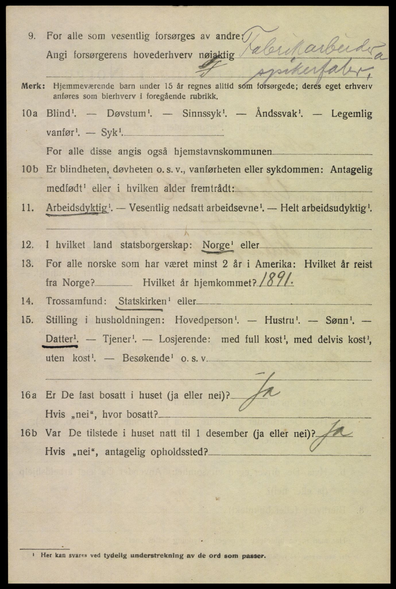 SAK, 1920 census for Mandal, 1920, p. 4760