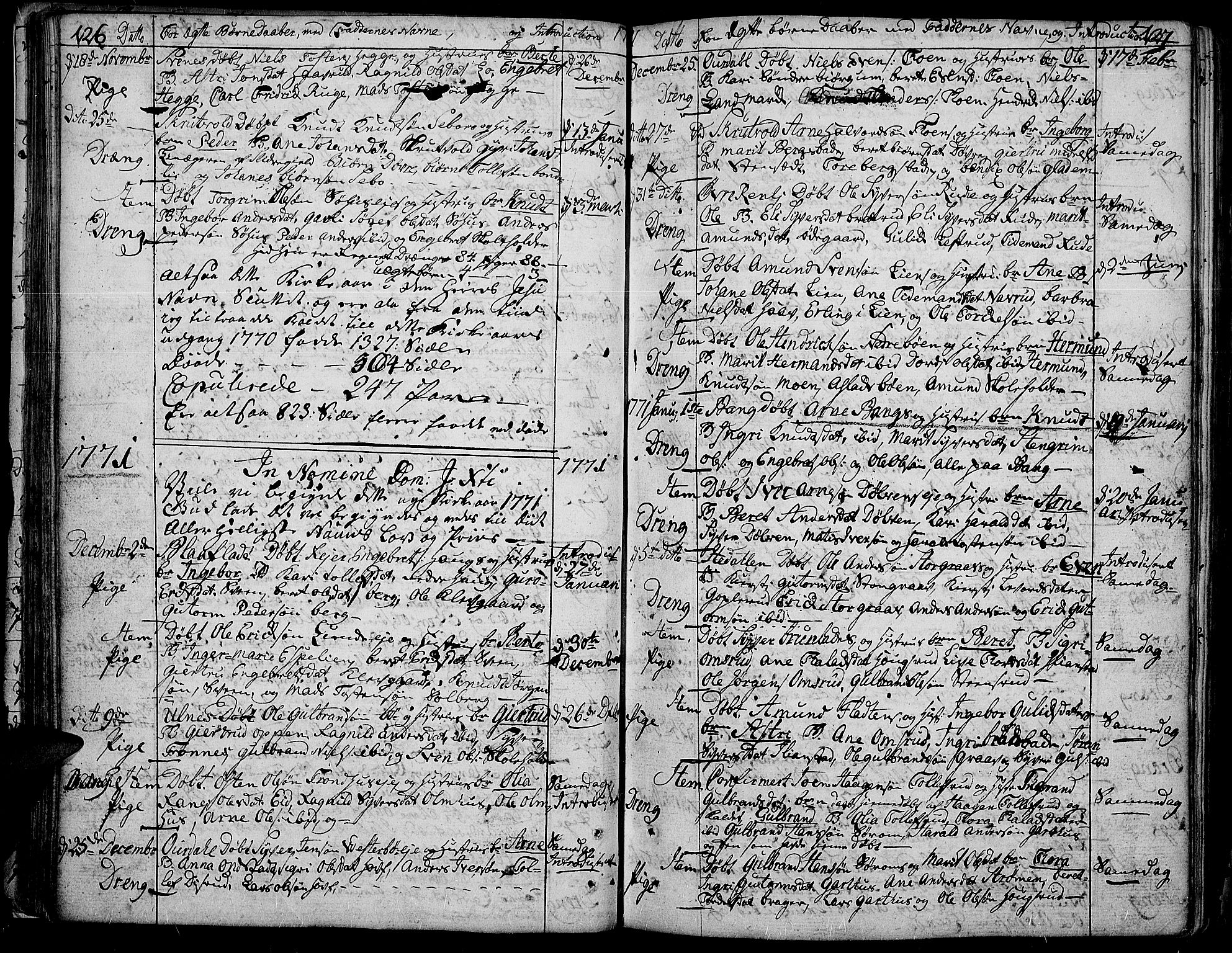 Aurdal prestekontor, SAH/PREST-126/H/Ha/Haa/L0005: Parish register (official) no. 5, 1763-1781, p. 126-127