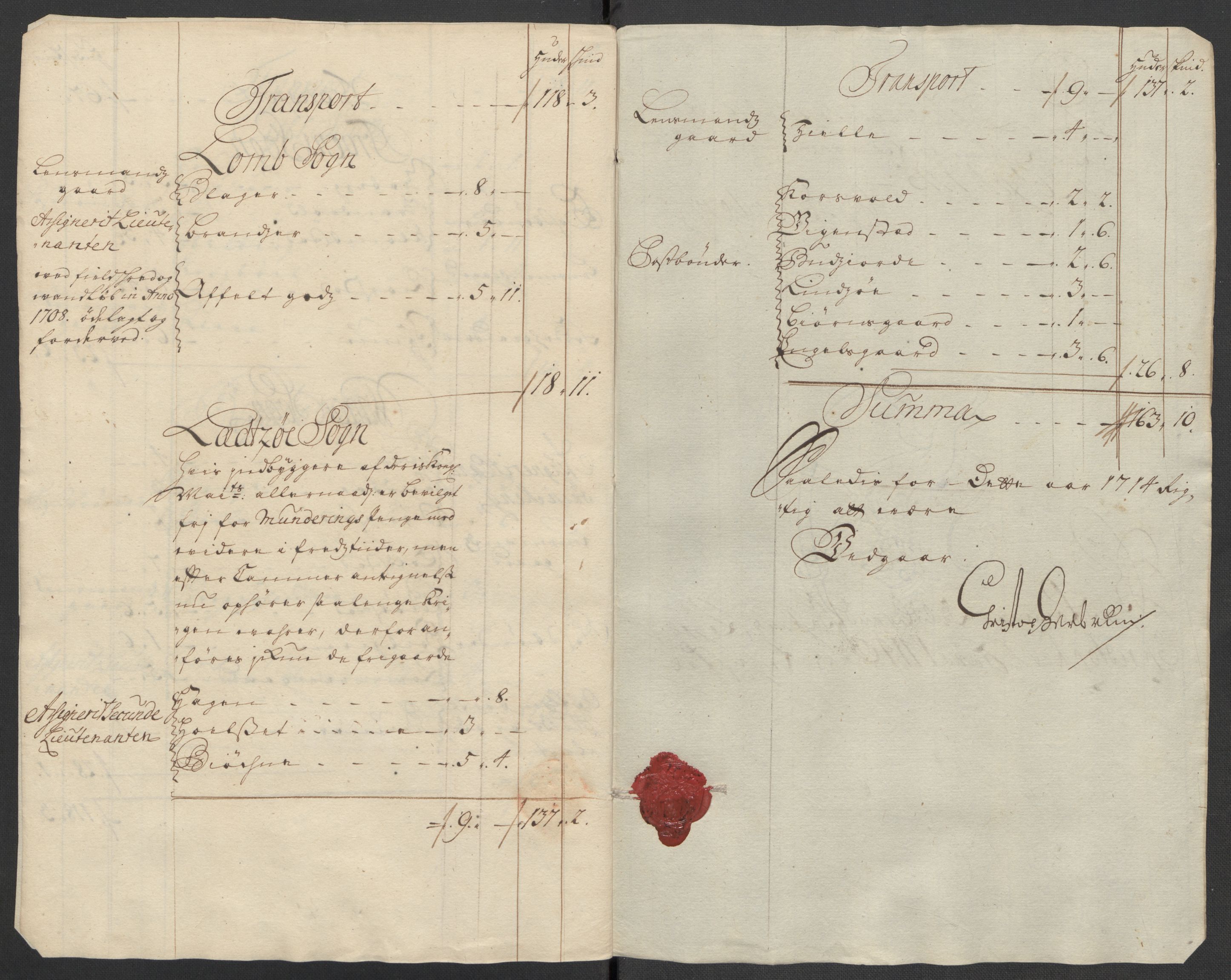 Rentekammeret inntil 1814, Reviderte regnskaper, Fogderegnskap, AV/RA-EA-4092/R17/L1183: Fogderegnskap Gudbrandsdal, 1714, p. 215