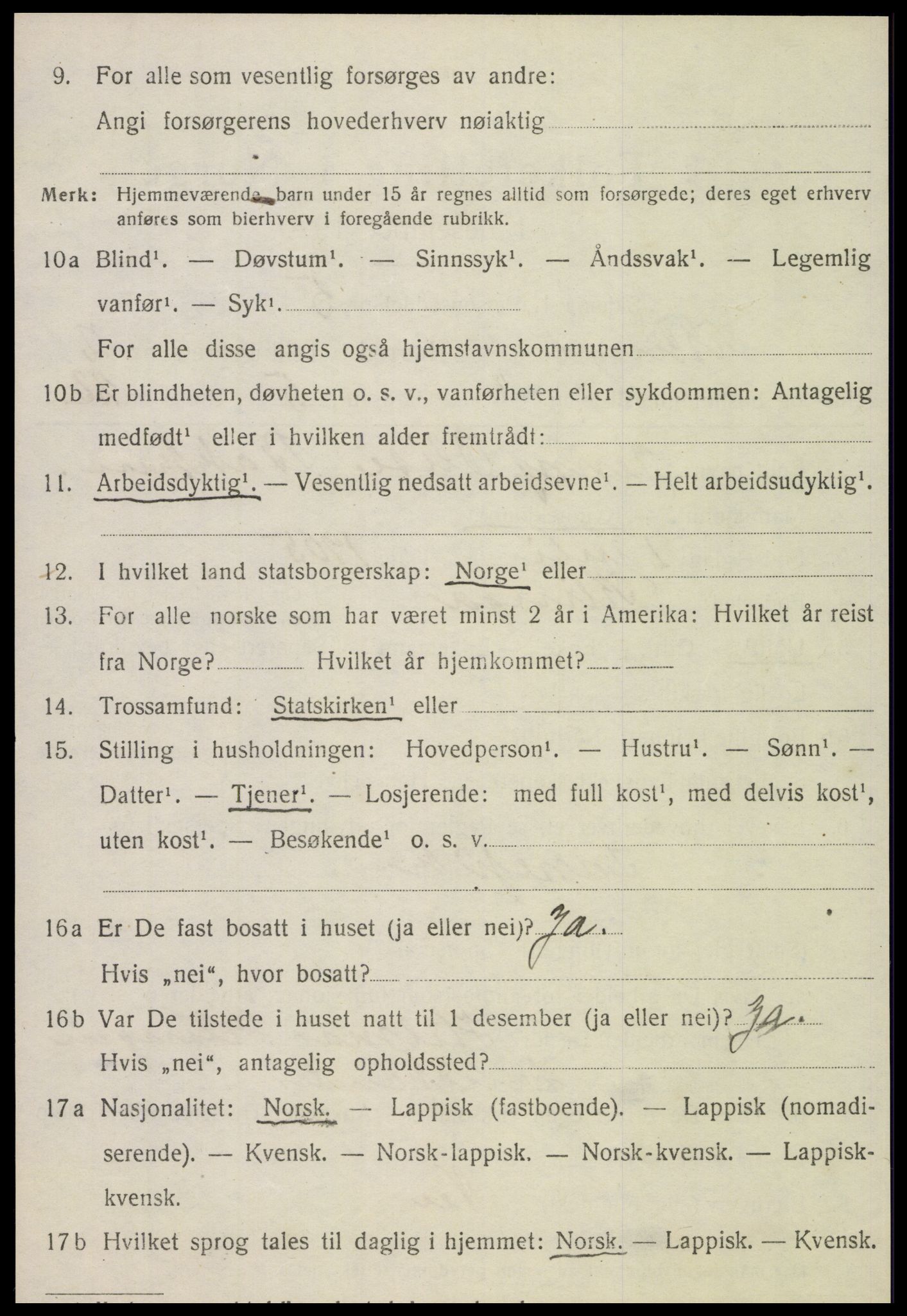 SAT, 1920 census for Klinga, 1920, p. 1414