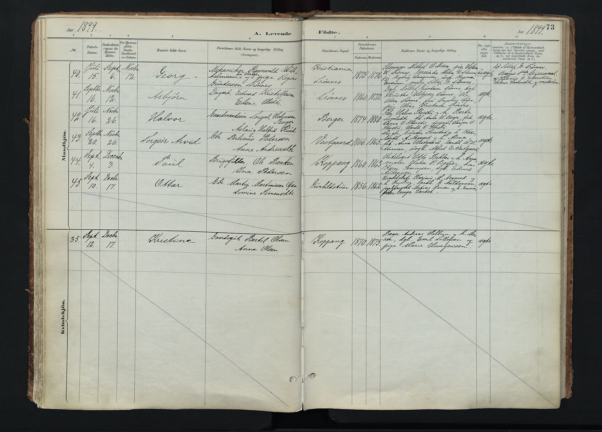 Stor-Elvdal prestekontor, SAH/PREST-052/H/Ha/Haa/L0004: Parish register (official) no. 4, 1890-1922, p. 73