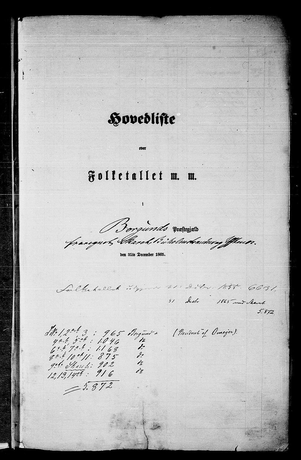 RA, 1865 census for Borgund, 1865, p. 5