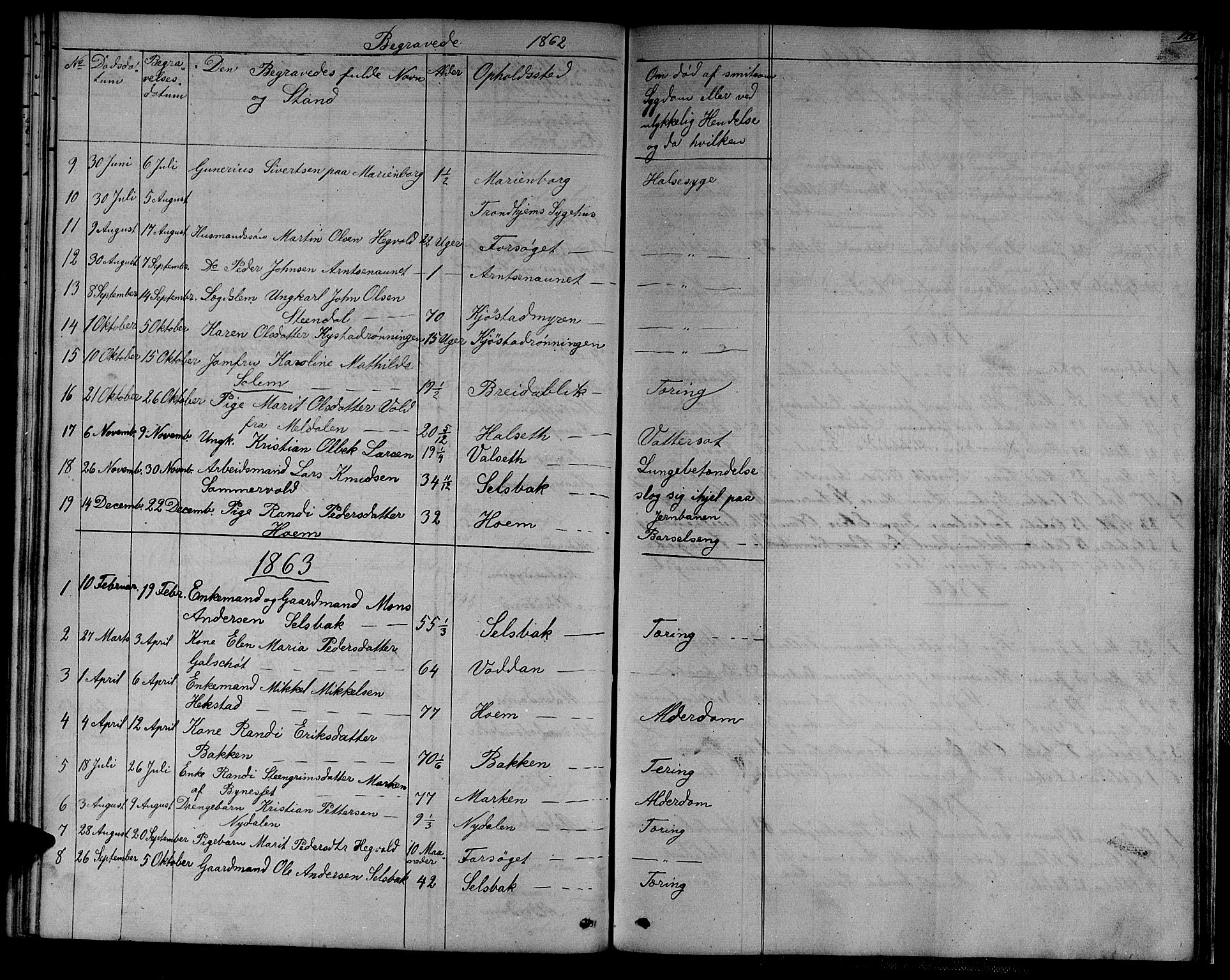 Ministerialprotokoller, klokkerbøker og fødselsregistre - Sør-Trøndelag, SAT/A-1456/611/L0353: Parish register (copy) no. 611C01, 1854-1881, p. 123