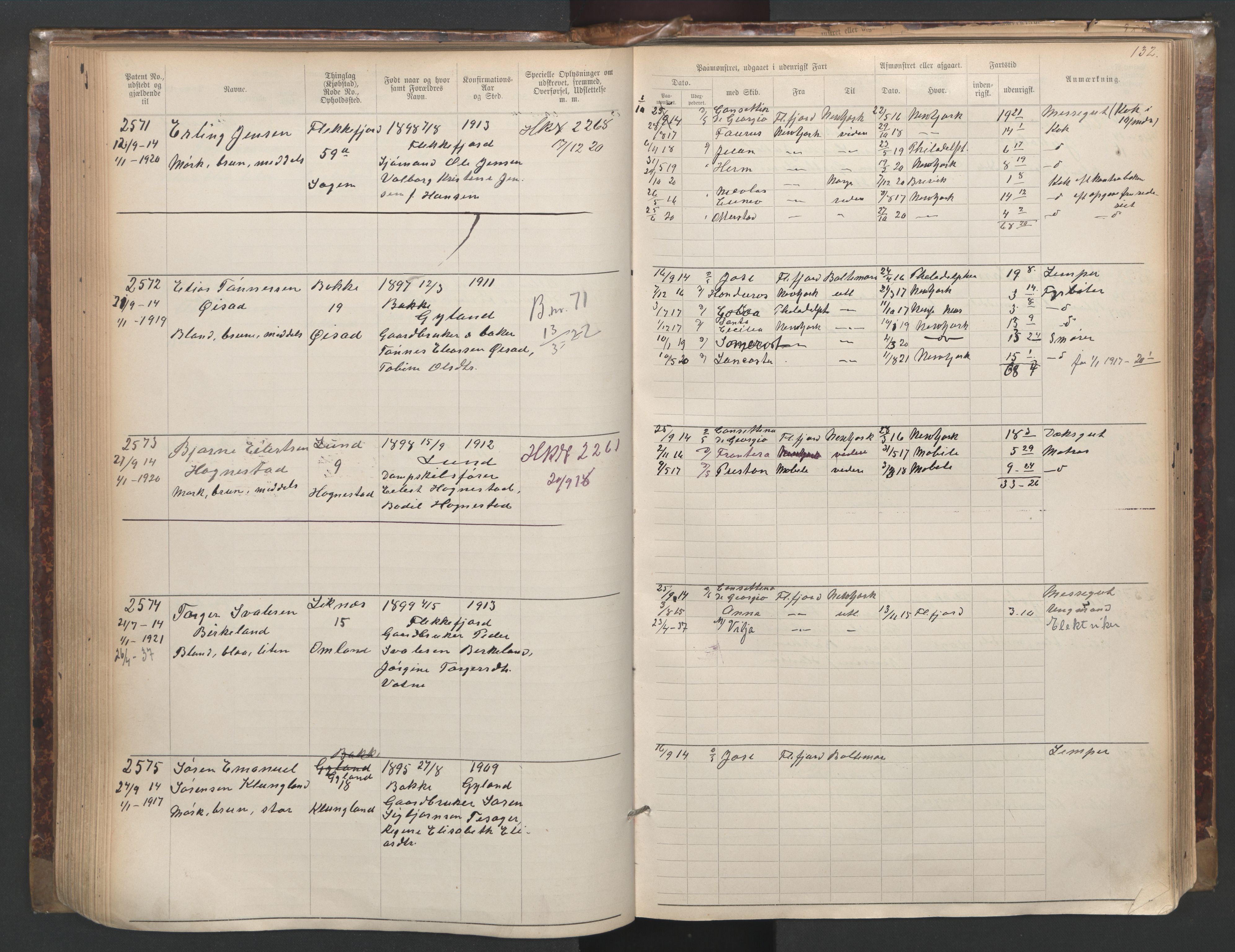 Flekkefjord mønstringskrets, SAK/2031-0018/F/Fa/L0003: Annotasjonsrulle nr 1921-2963 med register, N-3, 1892-1948, p. 163