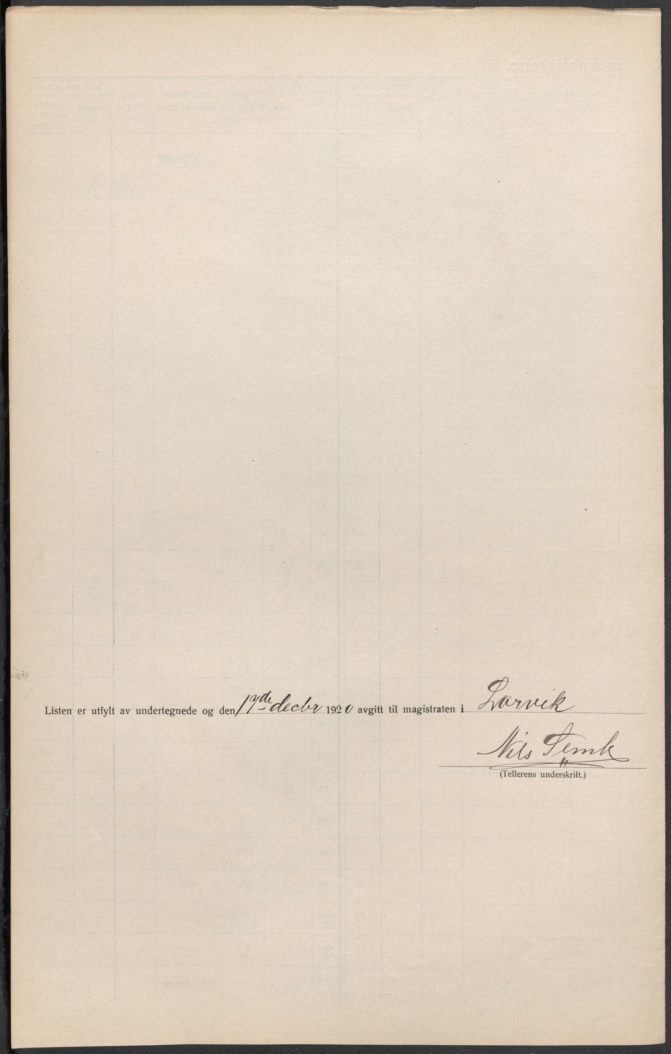 SAKO, 1920 census for Larvik, 1920, p. 25