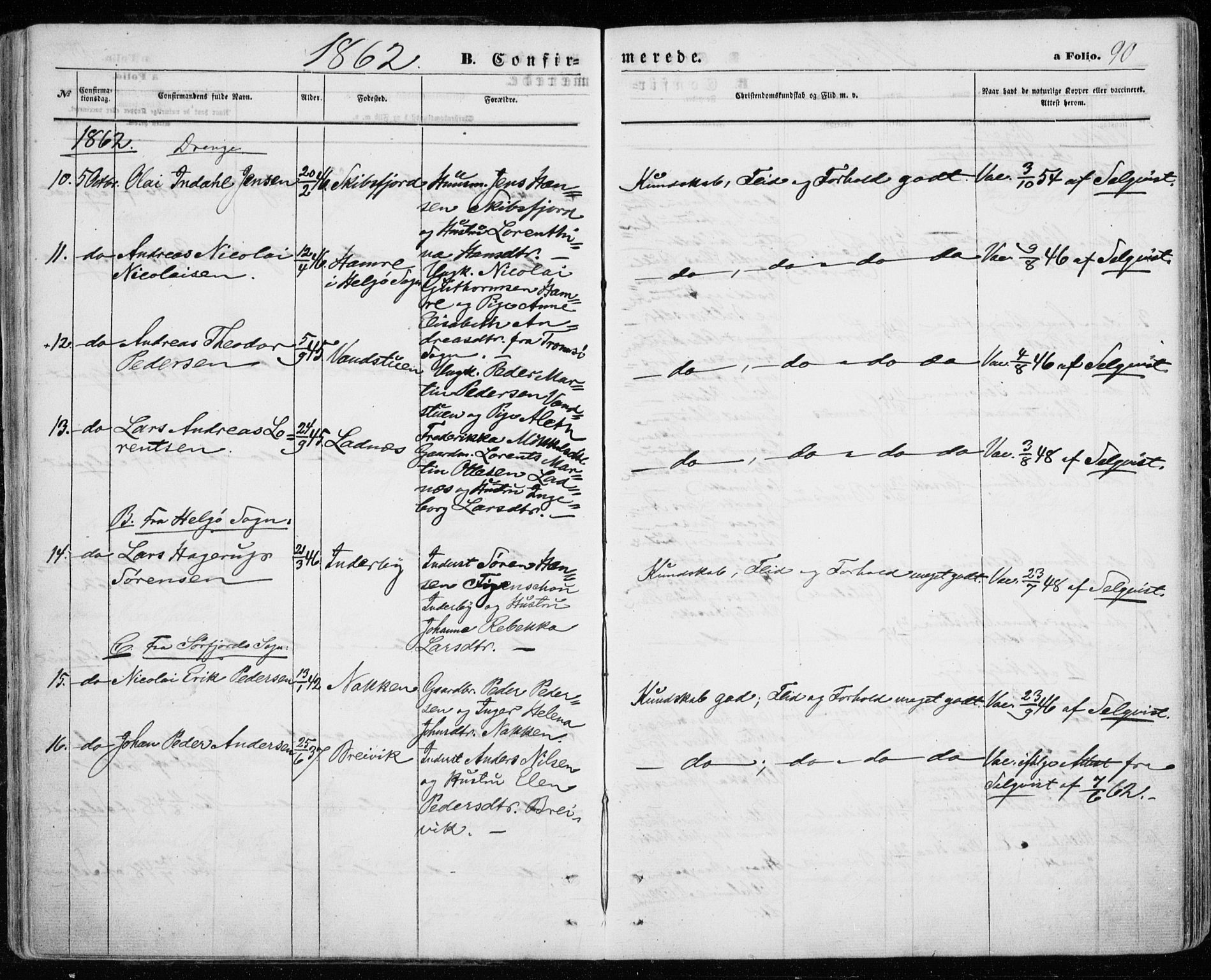 Karlsøy sokneprestembete, SATØ/S-1299/H/Ha/Haa/L0004kirke: Parish register (official) no. 4, 1861-1871, p. 90