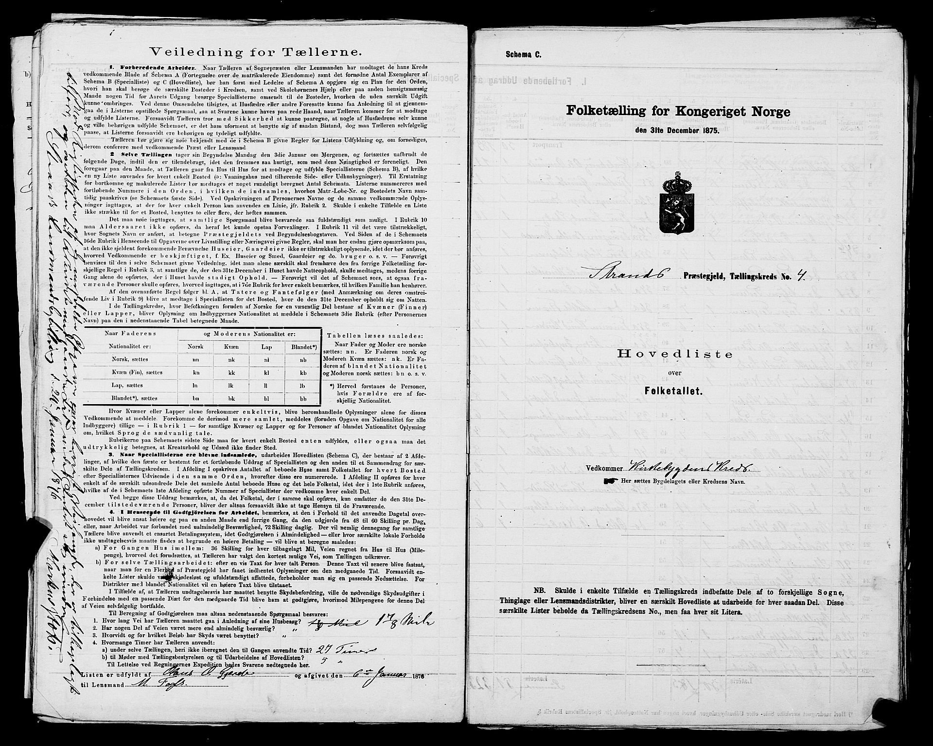 SAST, 1875 census for 1130P Strand, 1875, p. 12