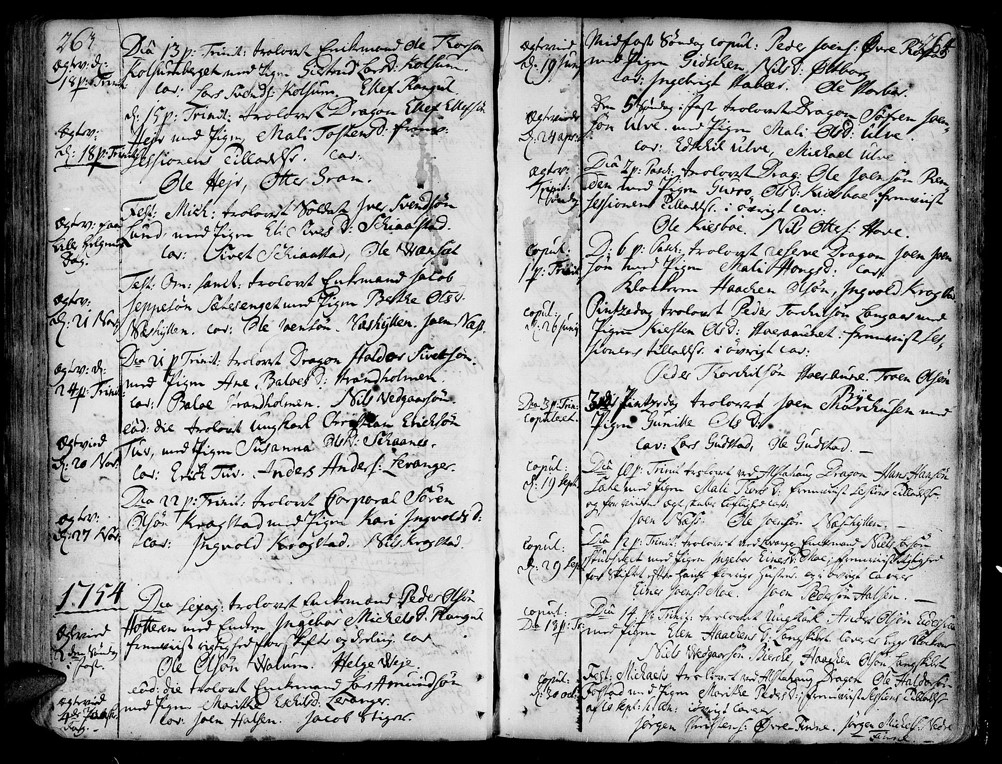 Ministerialprotokoller, klokkerbøker og fødselsregistre - Nord-Trøndelag, SAT/A-1458/717/L0141: Parish register (official) no. 717A01, 1747-1803, p. 263-264