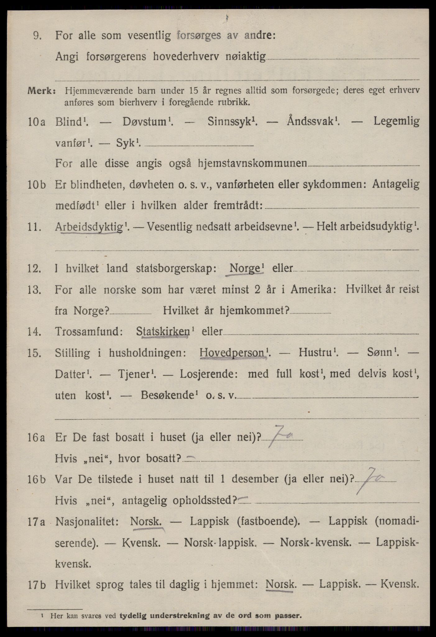 SAT, 1920 census for Strinda, 1920, p. 25561