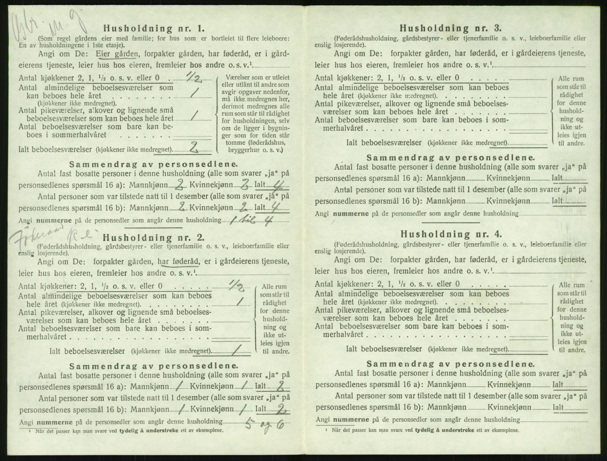 SAT, 1920 census for Borgund, 1920, p. 2011