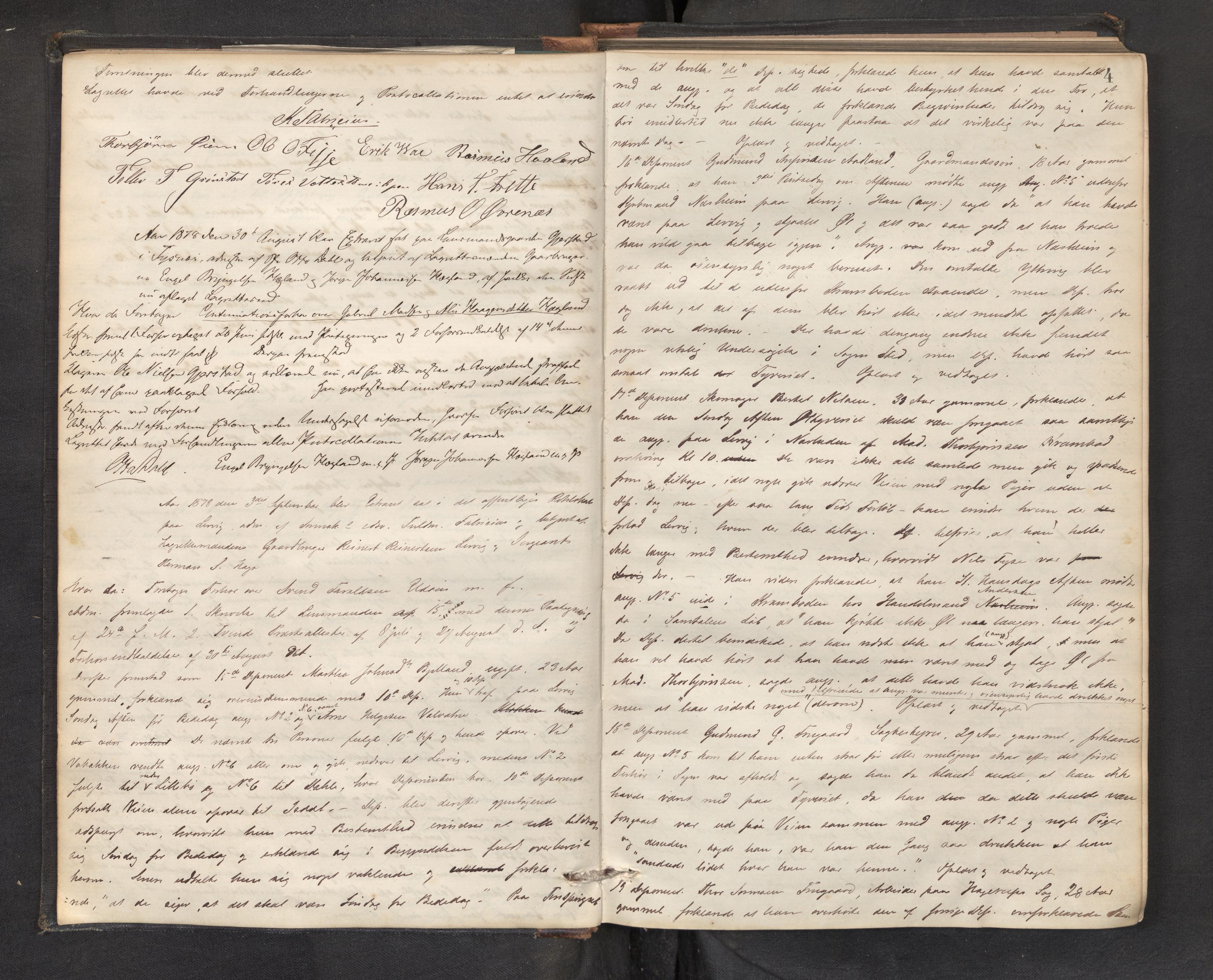 Sunnhordland sorenskrivar, AV/SAB-A-2401/1/F/Fb/Fba/L0011: Ekstrarettsprotokoll, 1878-1882