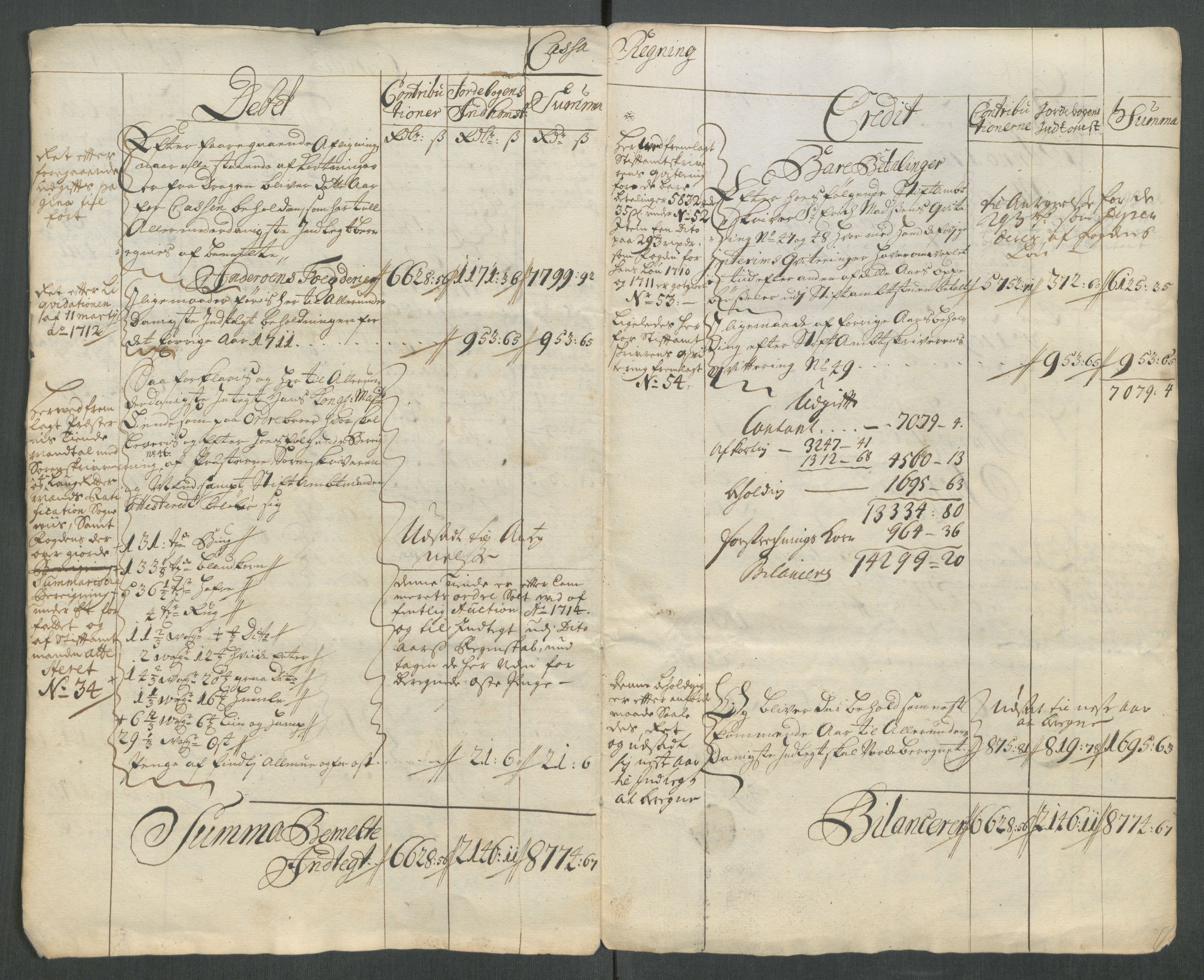 Rentekammeret inntil 1814, Reviderte regnskaper, Fogderegnskap, AV/RA-EA-4092/R63/L4320: Fogderegnskap Inderøy, 1712, p. 16