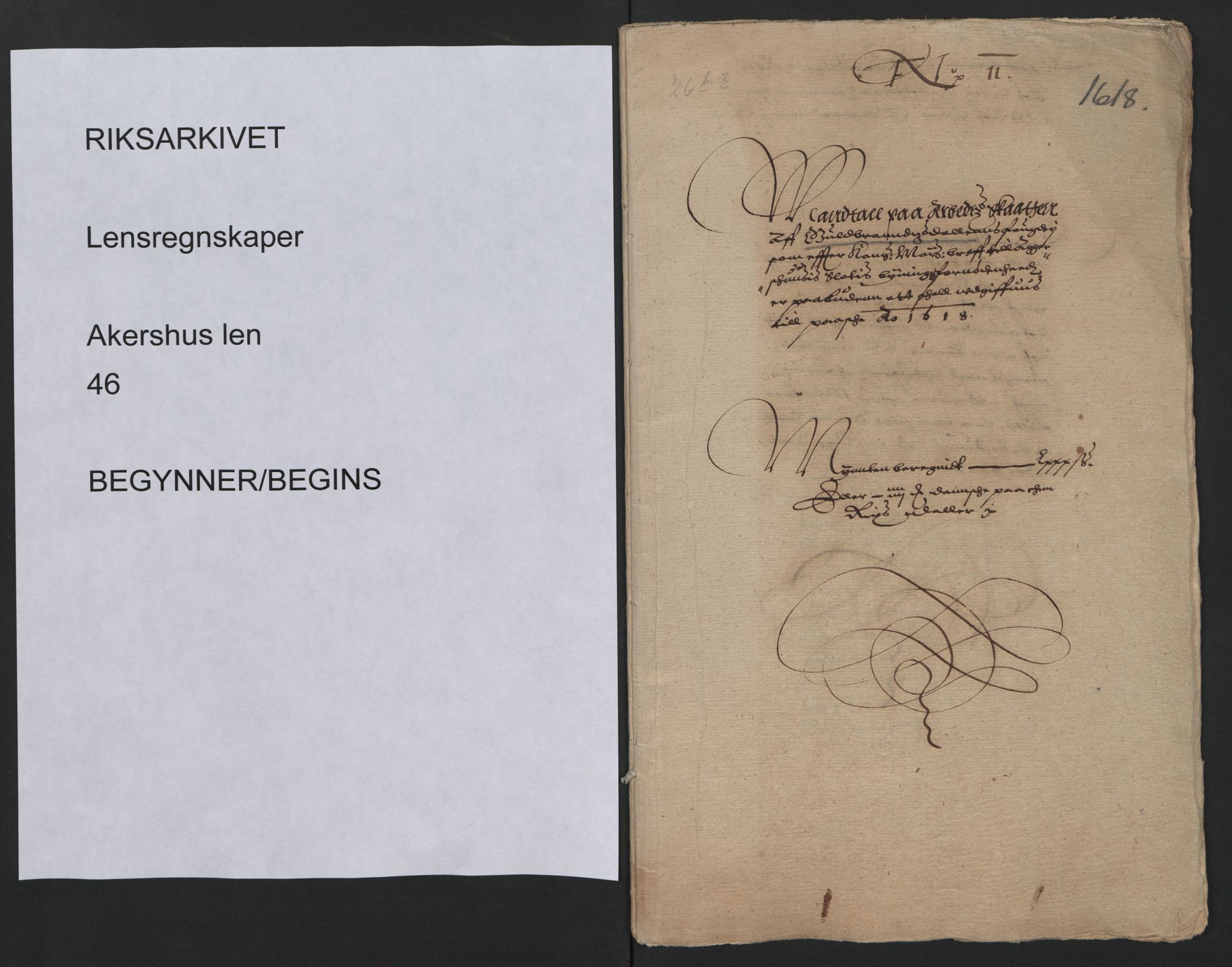 Rentekammeret inntil 1814, Reviderte regnskaper, Lensregnskaper, RA/EA-5023/R/Rb/Rba/L0046: Akershus len, 1617-1618