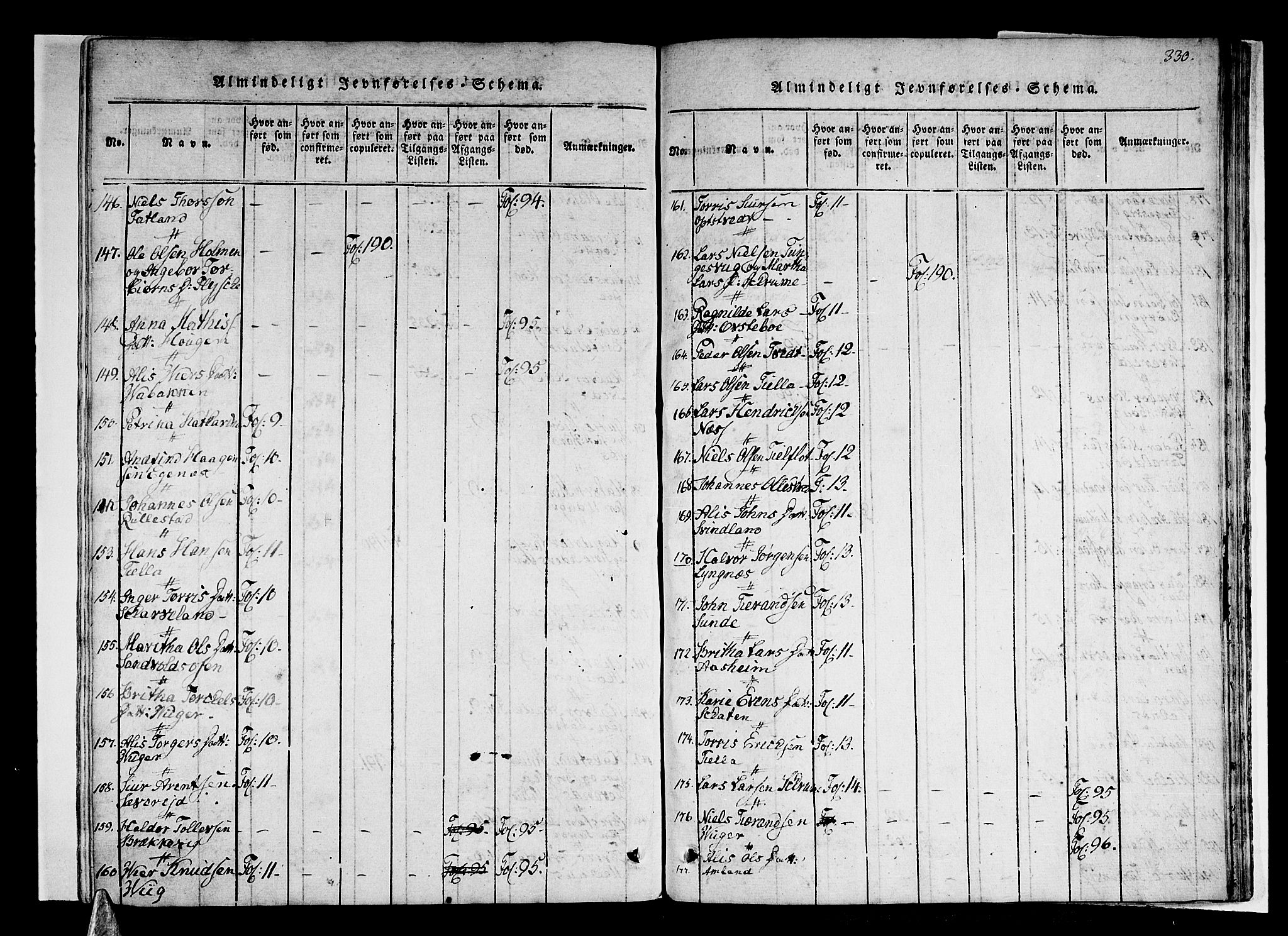 Skånevik sokneprestembete, AV/SAB-A-77801/H/Haa: Parish register (official) no. A 3, 1815-1828, p. 330