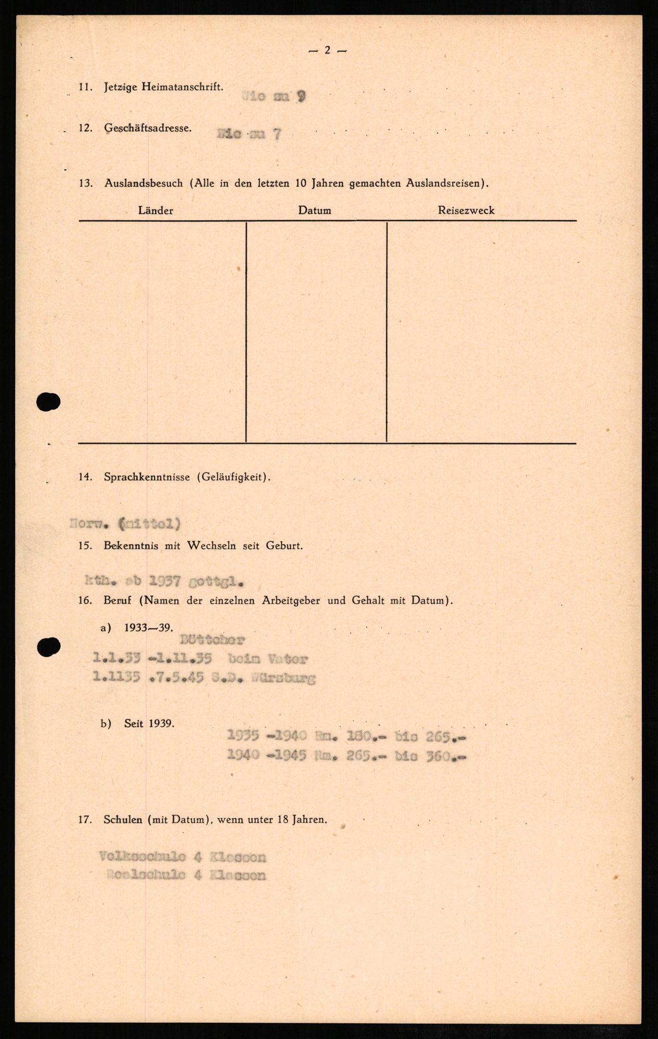 Forsvaret, Forsvarets overkommando II, AV/RA-RAFA-3915/D/Db/L0009: CI Questionaires. Tyske okkupasjonsstyrker i Norge. Tyskere., 1945-1946, p. 512