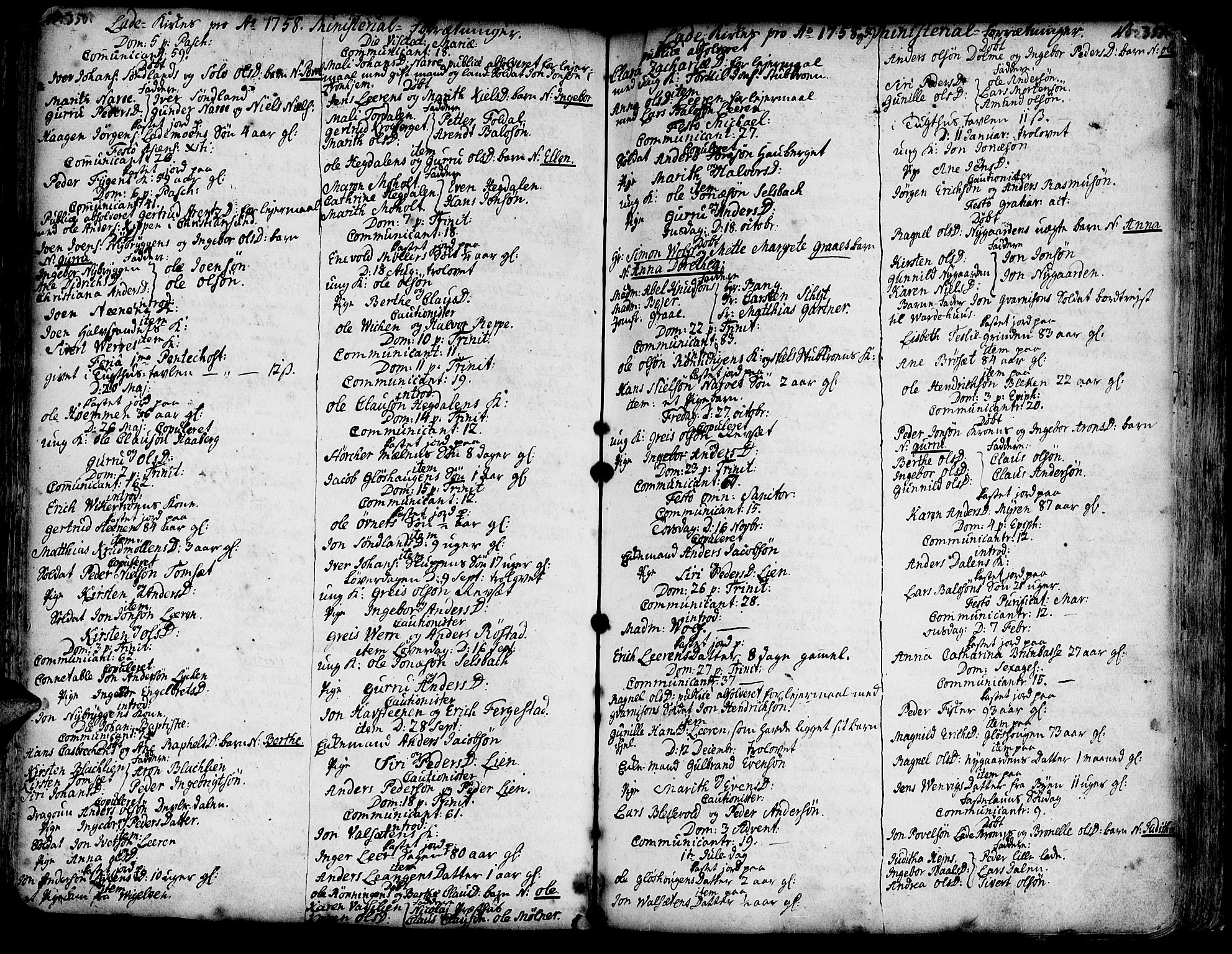 Ministerialprotokoller, klokkerbøker og fødselsregistre - Sør-Trøndelag, SAT/A-1456/606/L0275: Parish register (official) no. 606A01 /1, 1727-1780, p. 350-351