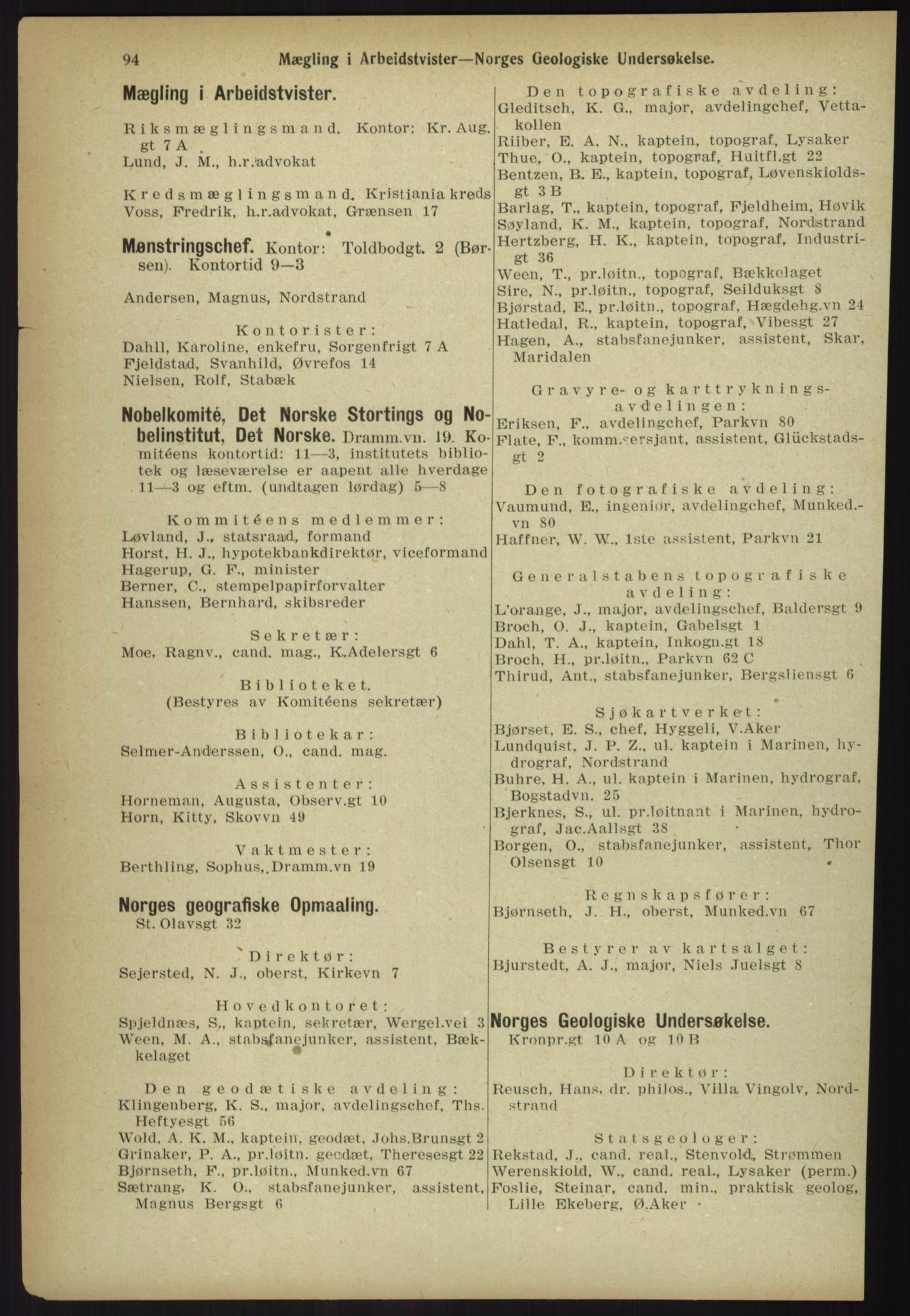 Kristiania/Oslo adressebok, PUBL/-, 1918, p. 101