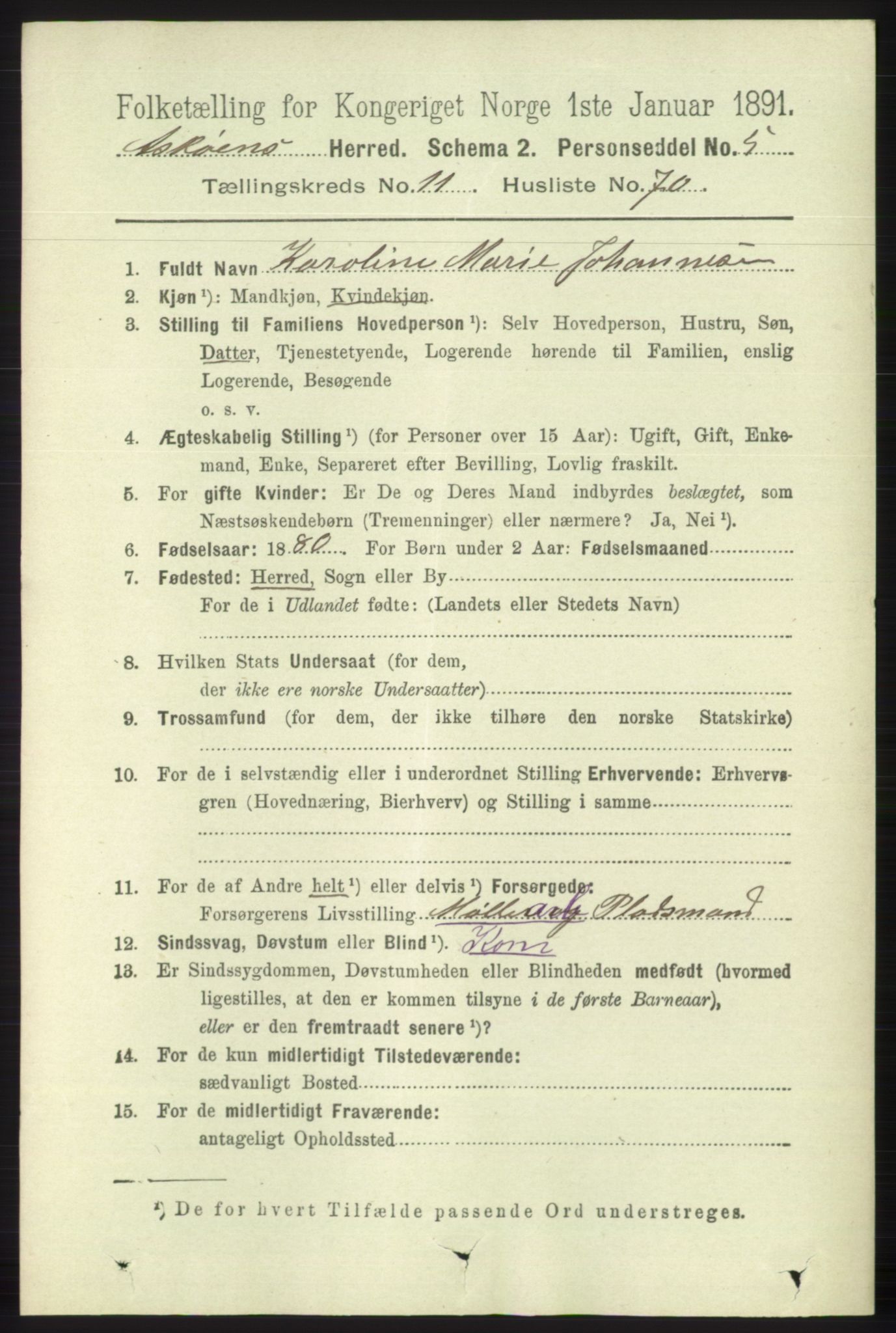 RA, 1891 census for 1247 Askøy, 1891, p. 7680