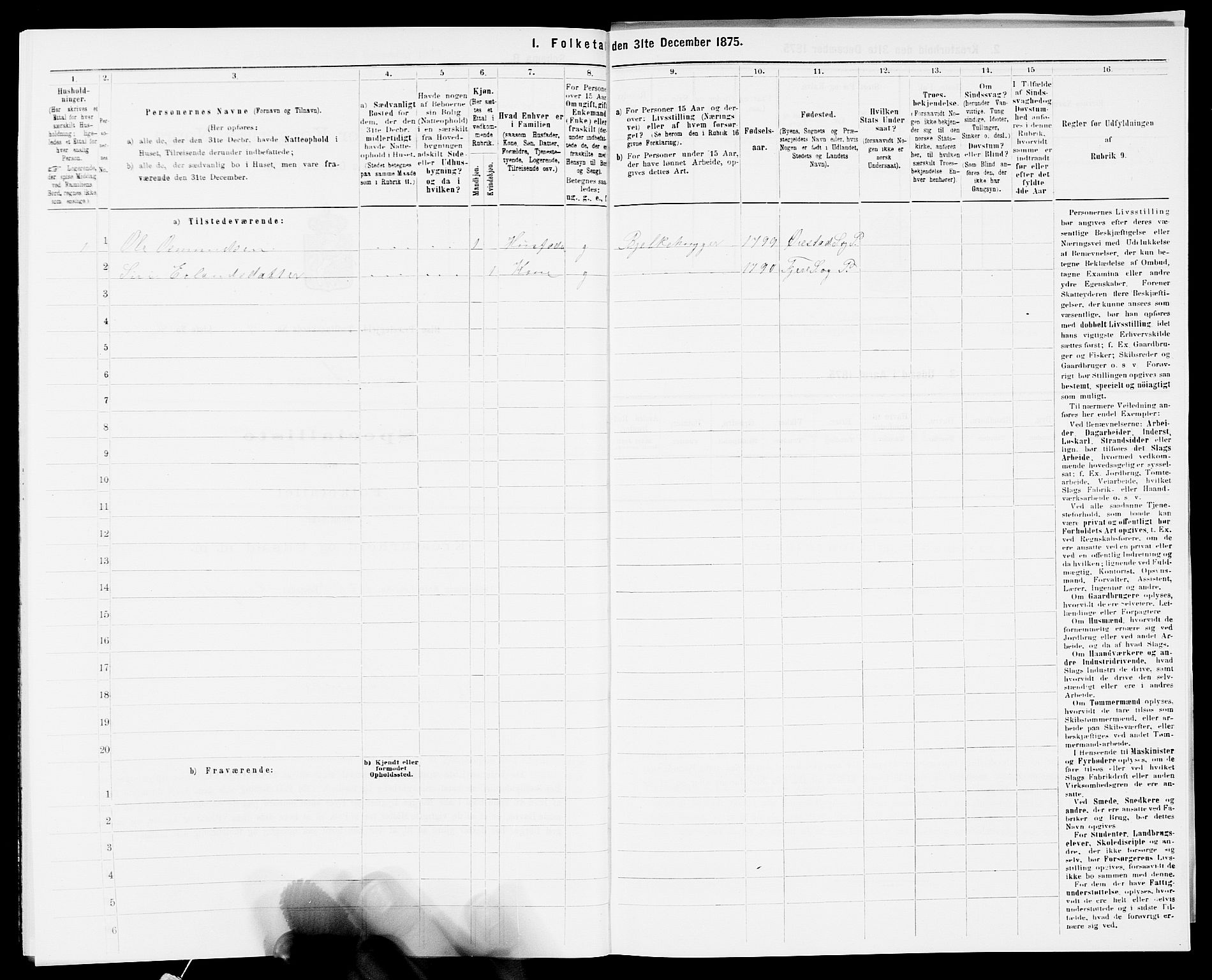 SAK, 1875 census for 0922P Hisøy, 1875, p. 736