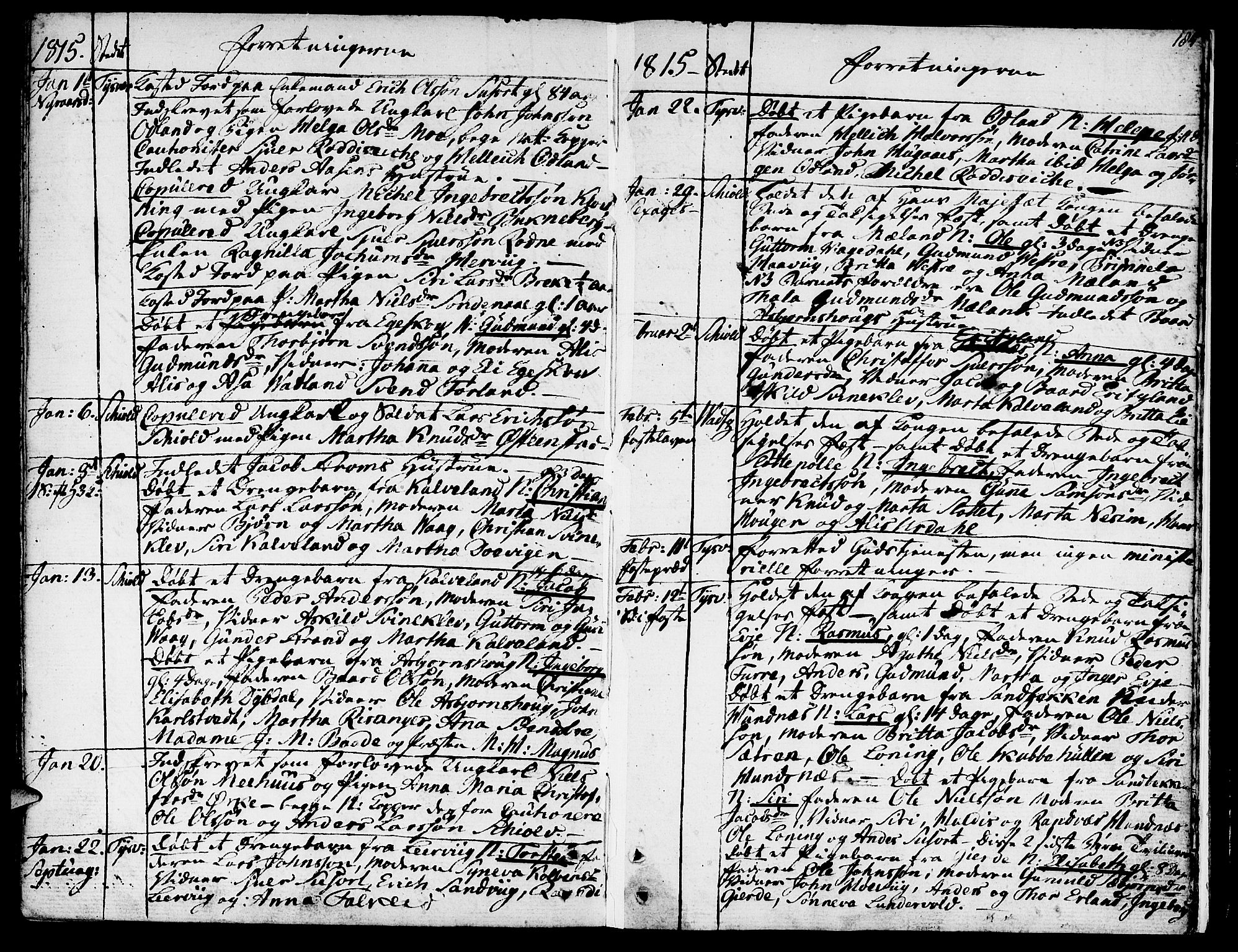 Skjold sokneprestkontor, SAST/A-101847/H/Ha/Haa/L0002: Parish register (official) no. A 2, 1786-1815, p. 185