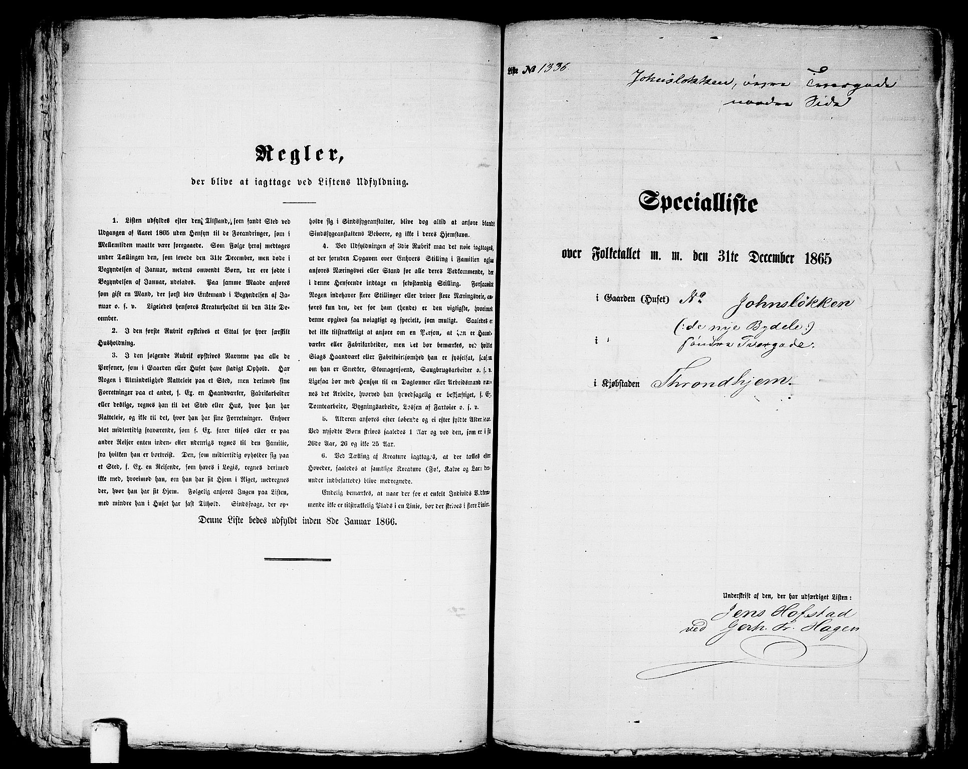 RA, 1865 census for Trondheim, 1865, p. 2771