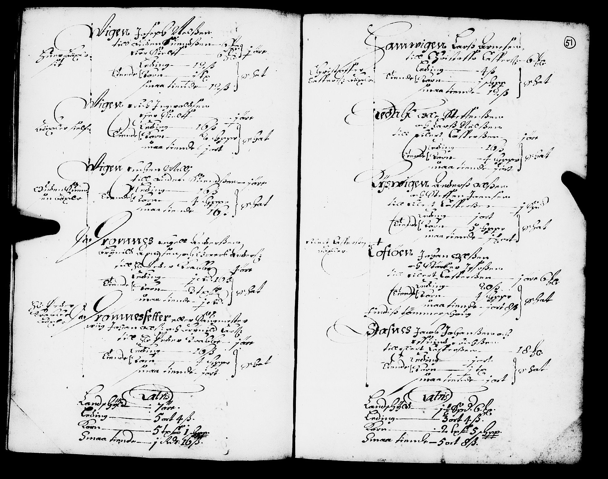 Rentekammeret inntil 1814, Realistisk ordnet avdeling, AV/RA-EA-4070/N/Nb/Nba/L0049: Fosen fogderi, 1668, p. 50b-51a