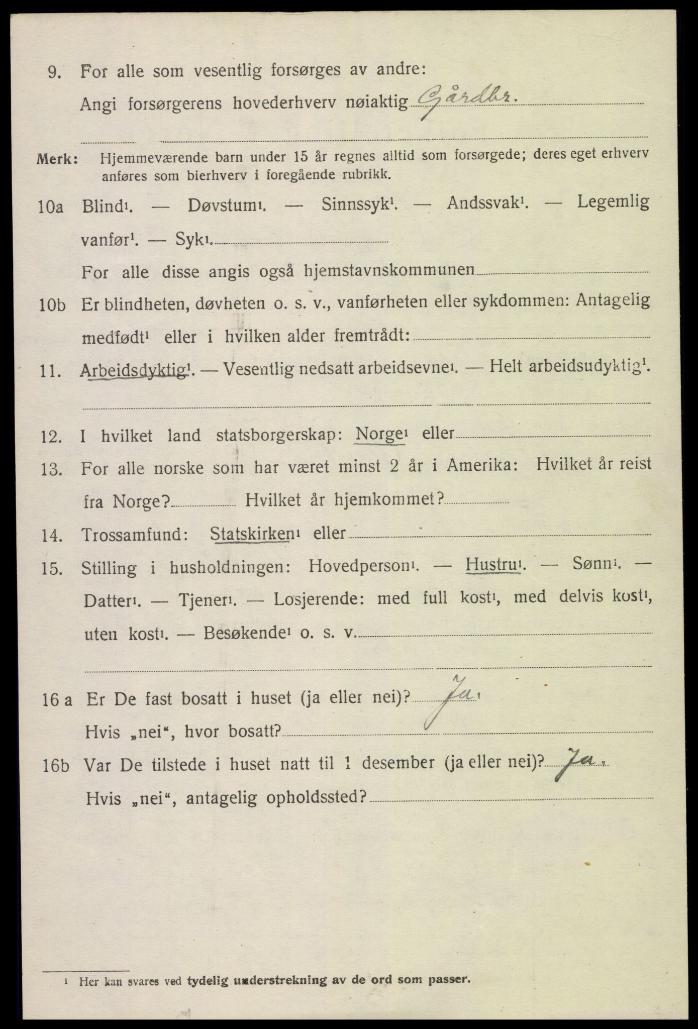 SAK, 1920 census for Øyestad, 1920, p. 3673