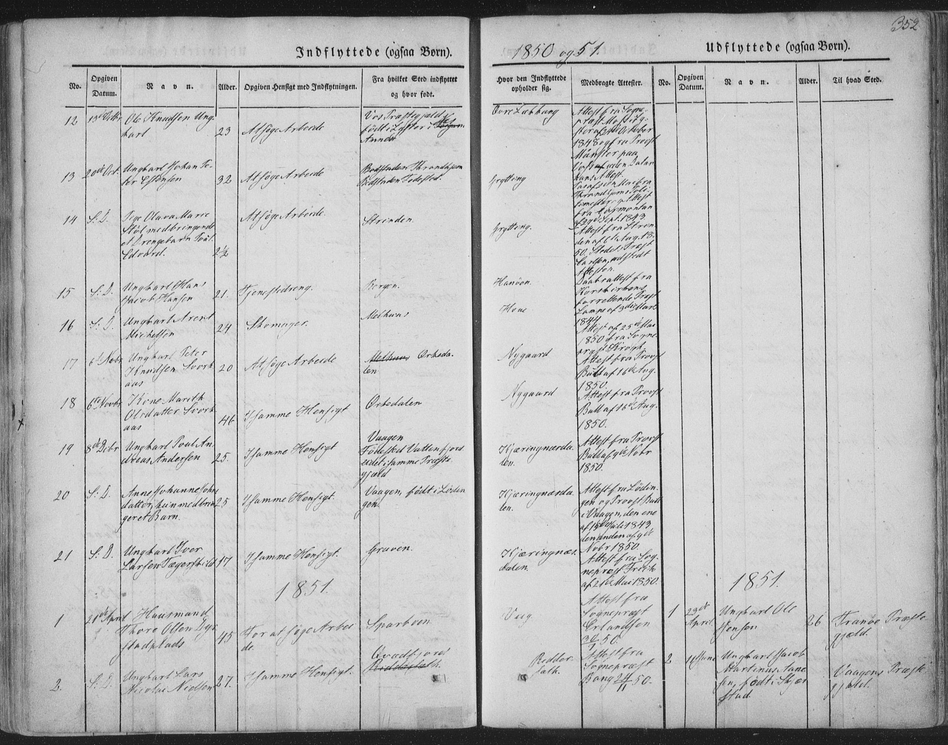 Ministerialprotokoller, klokkerbøker og fødselsregistre - Nordland, AV/SAT-A-1459/888/L1241: Parish register (official) no. 888A07, 1849-1869, p. 352