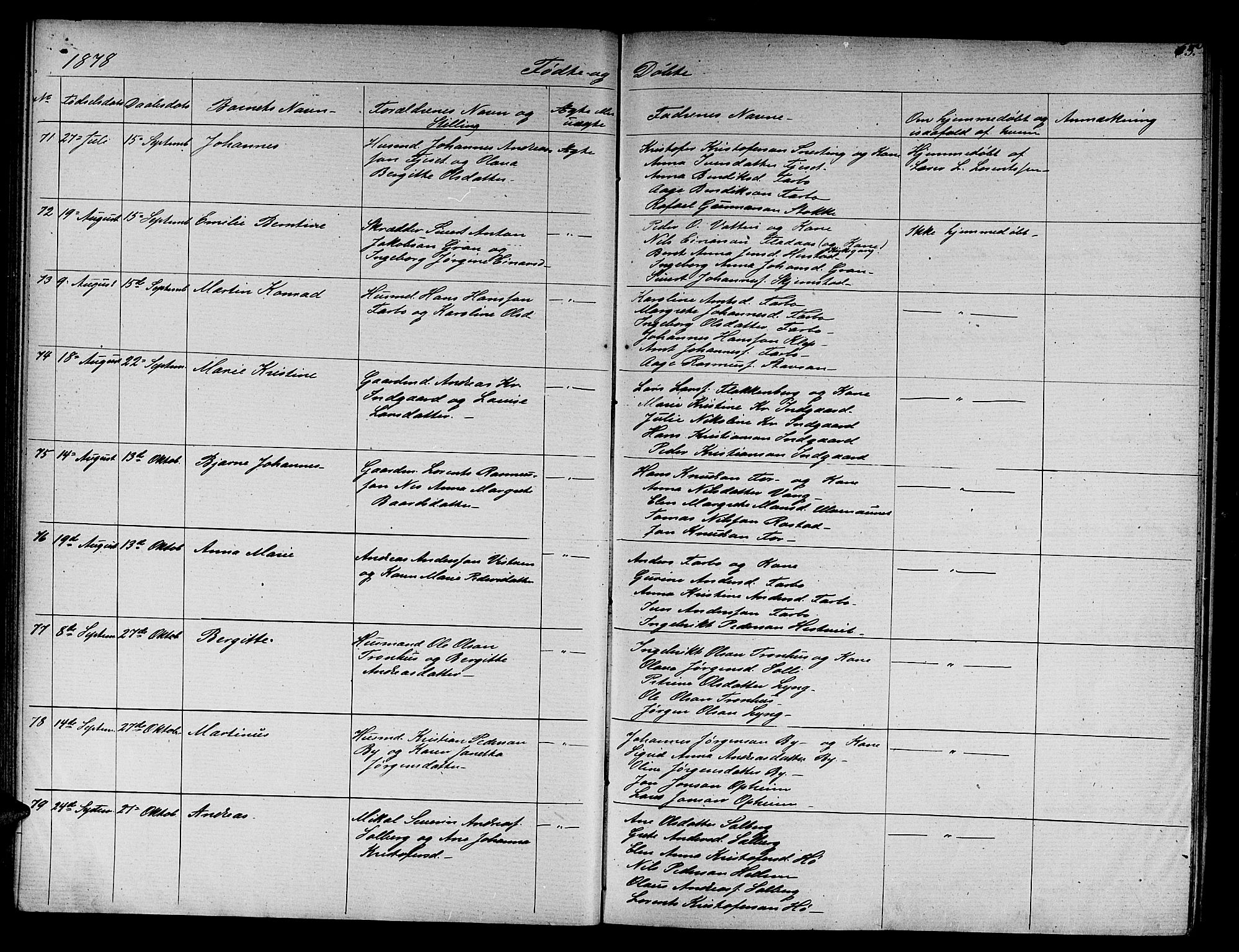 Ministerialprotokoller, klokkerbøker og fødselsregistre - Nord-Trøndelag, AV/SAT-A-1458/730/L0300: Parish register (copy) no. 730C03, 1872-1879, p. 65