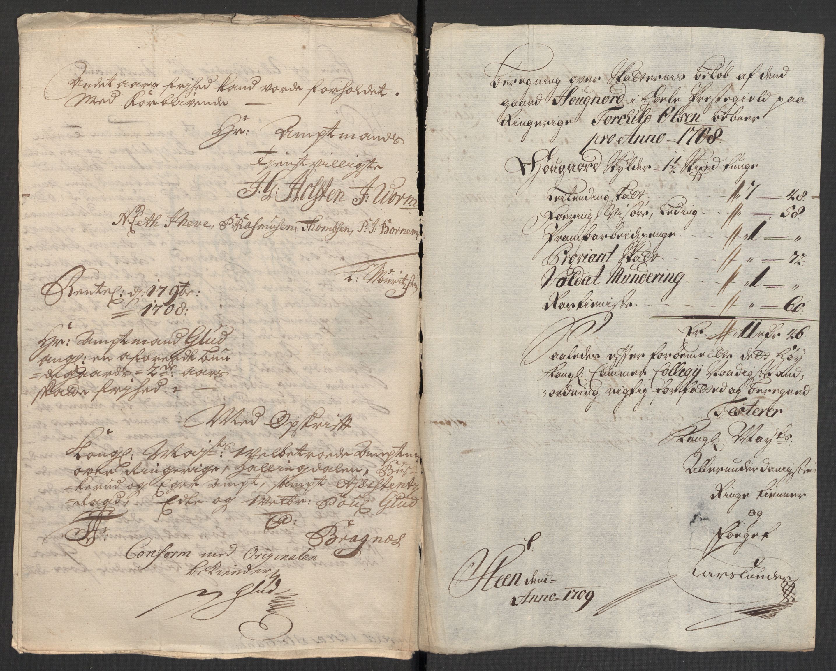 Rentekammeret inntil 1814, Reviderte regnskaper, Fogderegnskap, AV/RA-EA-4092/R23/L1468: Fogderegnskap Ringerike og Hallingdal, 1709-1710, p. 125