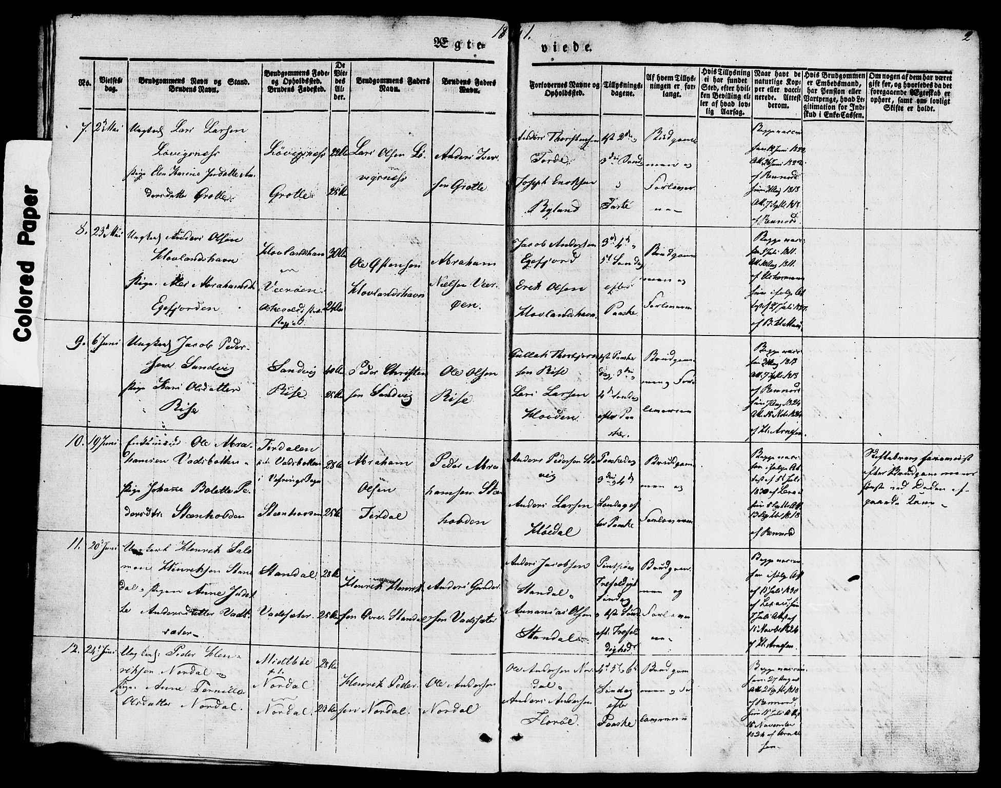 Kinn sokneprestembete, AV/SAB-A-80801/H/Haa/Haaa/L0009: Parish register (official) no. A 9, 1841-1852, p. 2